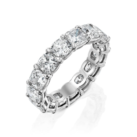 8ct Auda Round Cut Moissanite Ring - Silver
