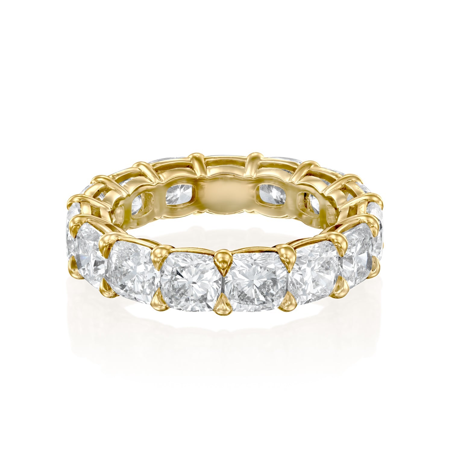8ct Auda Round Cut Moissanite Ring - Gold