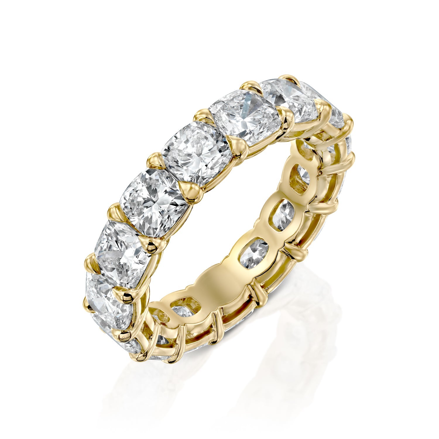 8ct Auda Round Cut Moissanite Ring - Gold