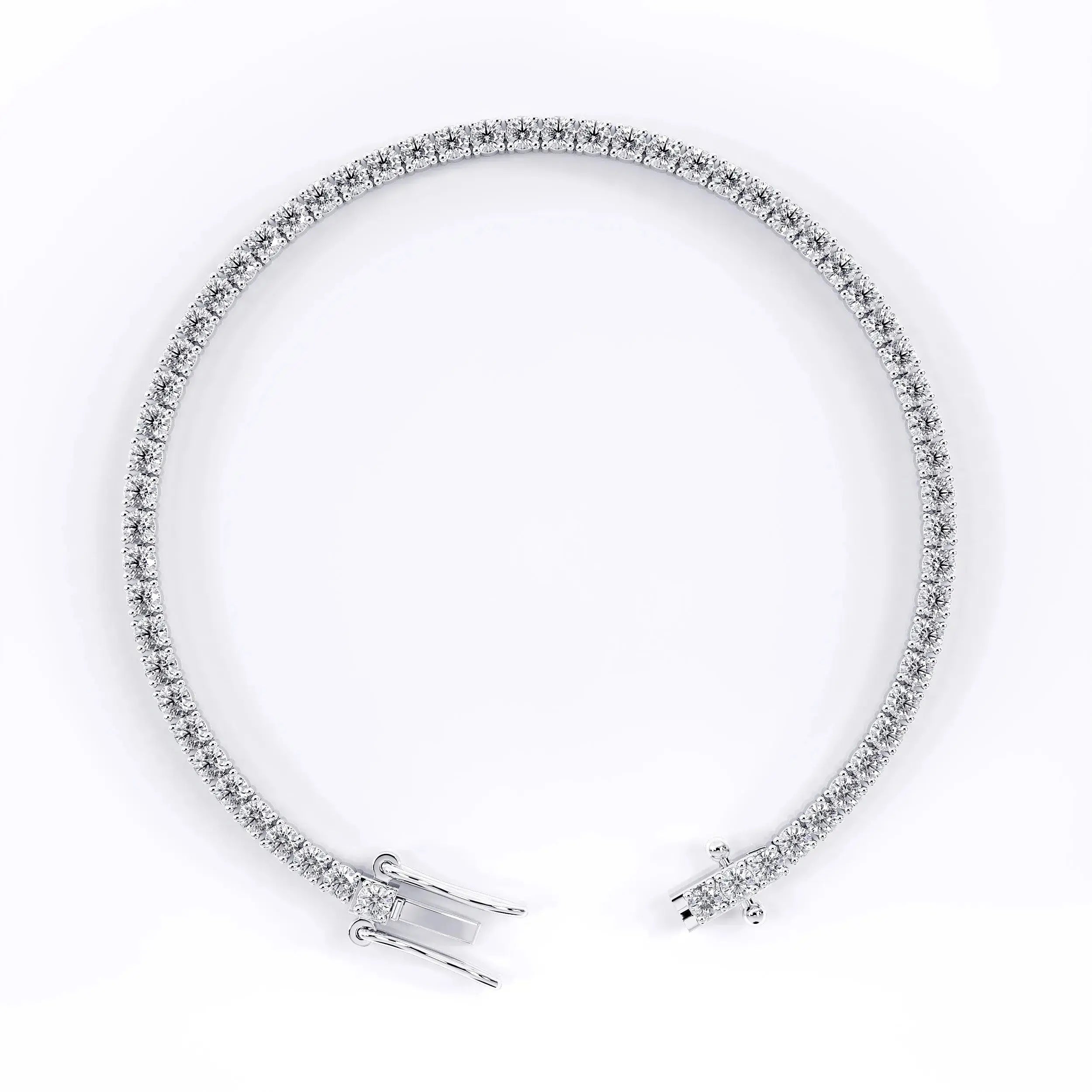 Diamond Tennis Bracelet for Women - 2.5mm (925 Sterling Silver) La Stella Jewels
