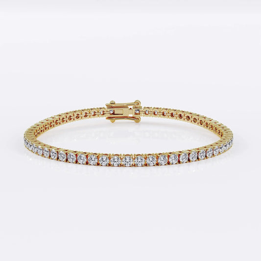 Diamond Tennis Bracelet for Women - 2.5mm (925 Sterling Silver) La Stella Jewels