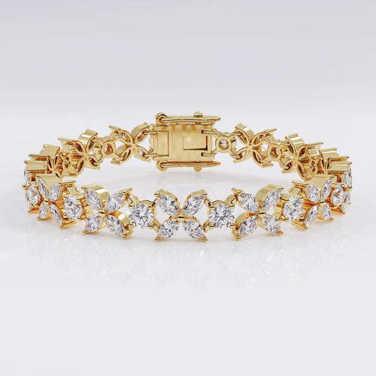 Flower_Design_Gold_Bracelet La Stella Jewels