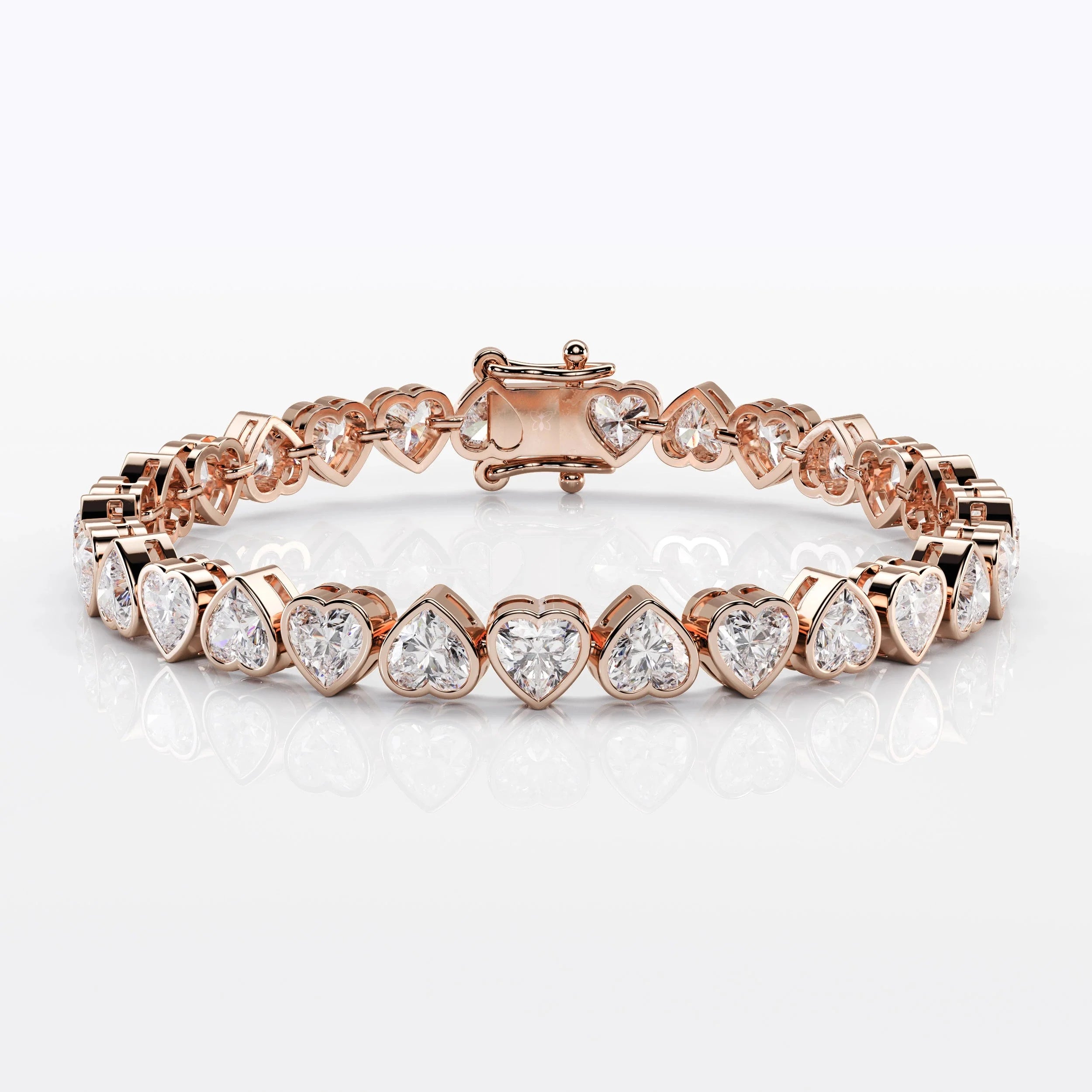 Heart Diamond Bracelet | 14KT Gold Vermeil La Stella Jewels
