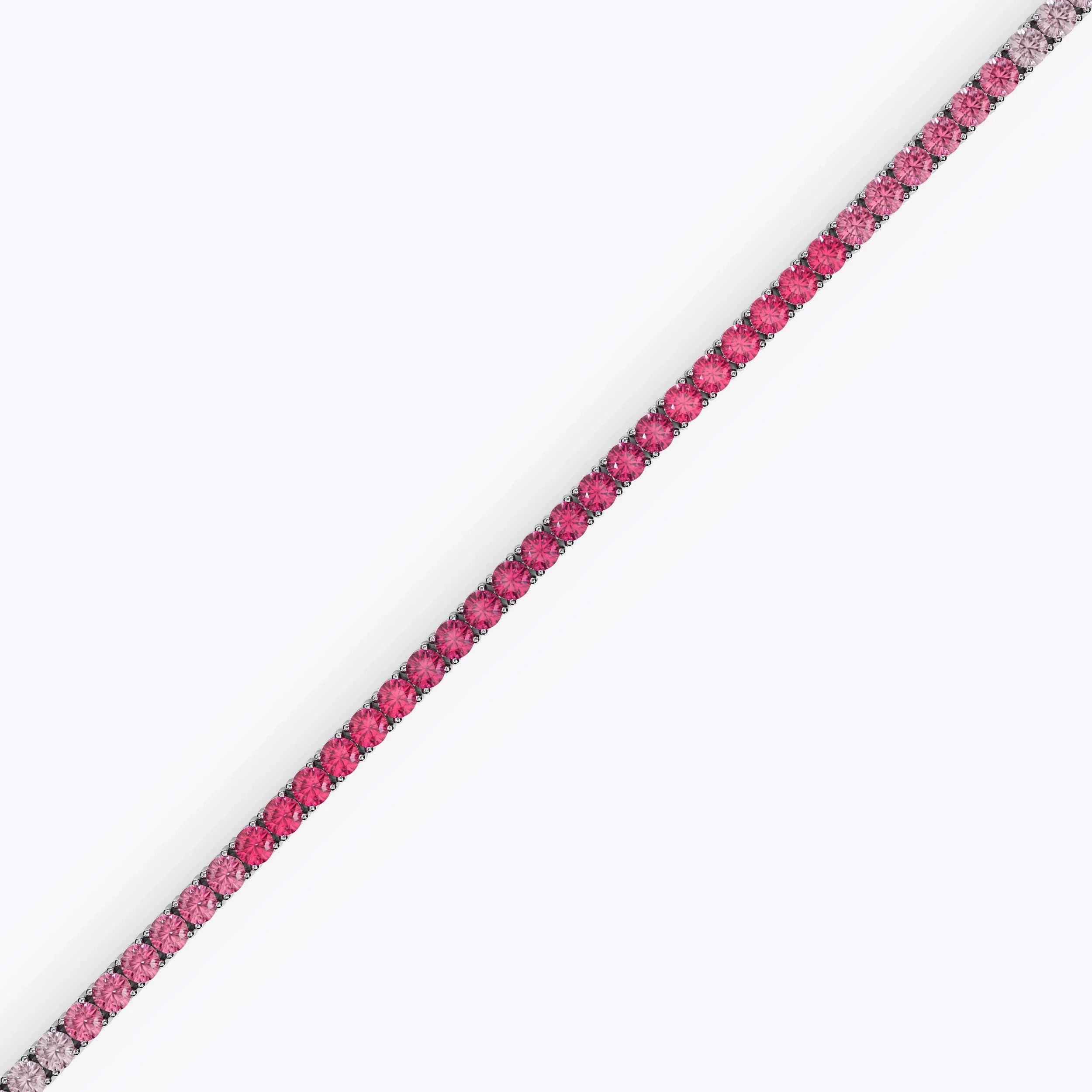 Pink Sapphire Gradient Tennis Bracelet La Stella Jewels