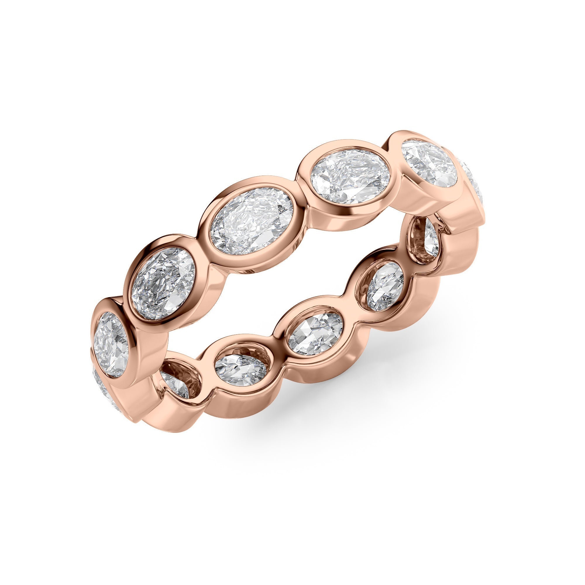 2.4ct Carandis Oval Cut Moissanite Ring - Rose Gold