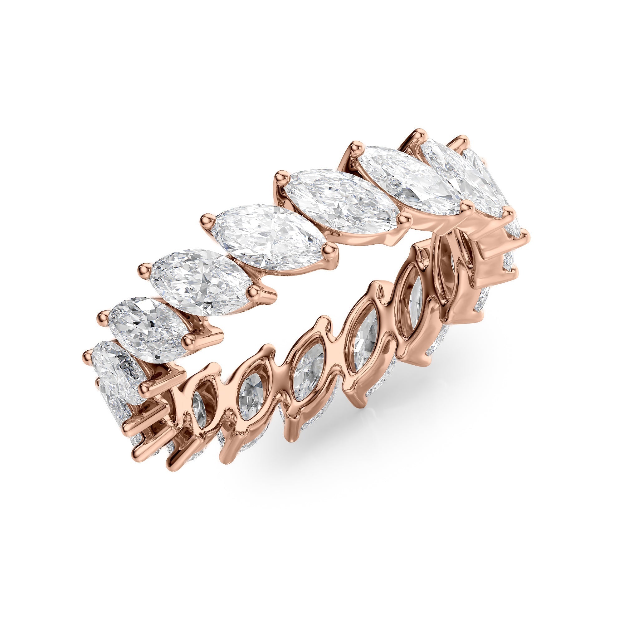 3.5ct Stellara Marquise Cut Moissanite Ring - Rose Gold