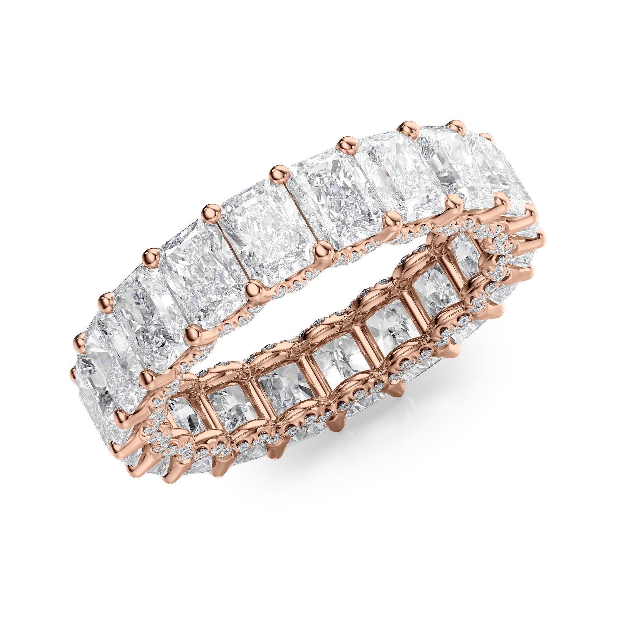 6.3ct Marika Round Cut Moissanite Ring - Rose Gold