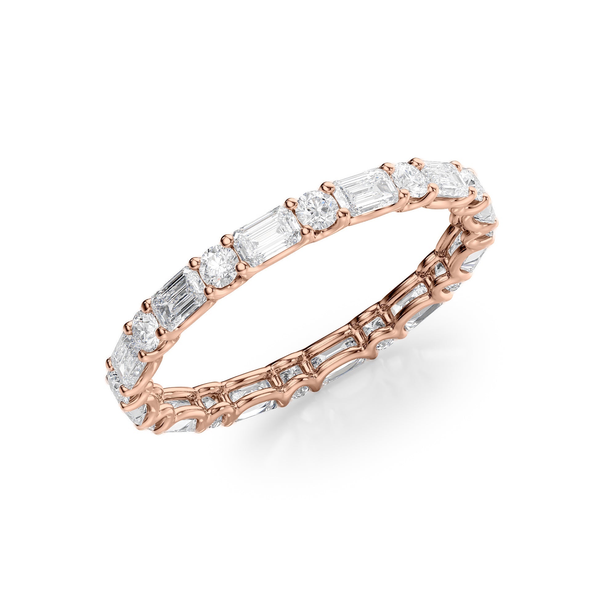 1.5ct Elasa Round Cut Moissanite Ring - Rose Gold
