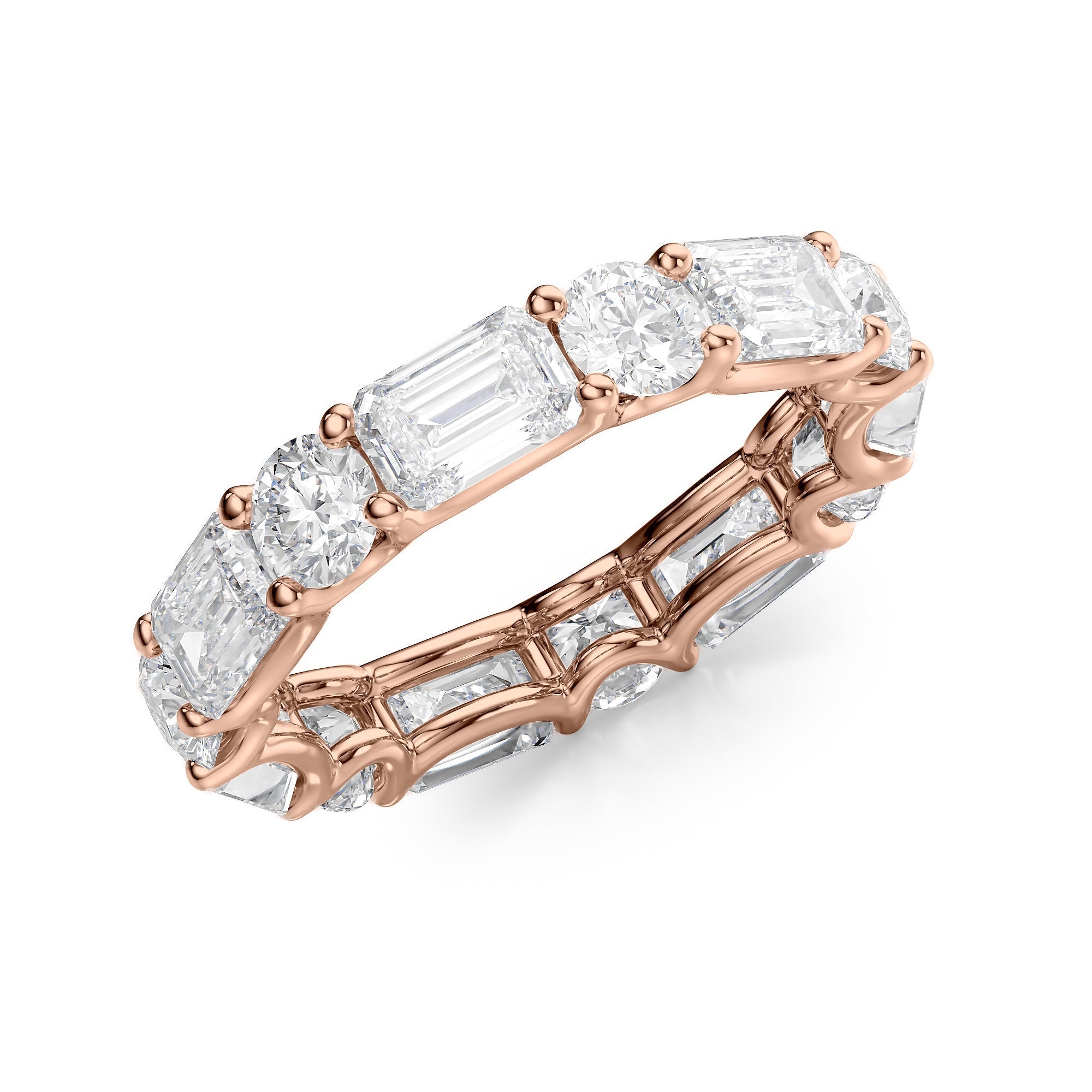 5ct Serena Round Cut Moissanite Ring - Rose Gold