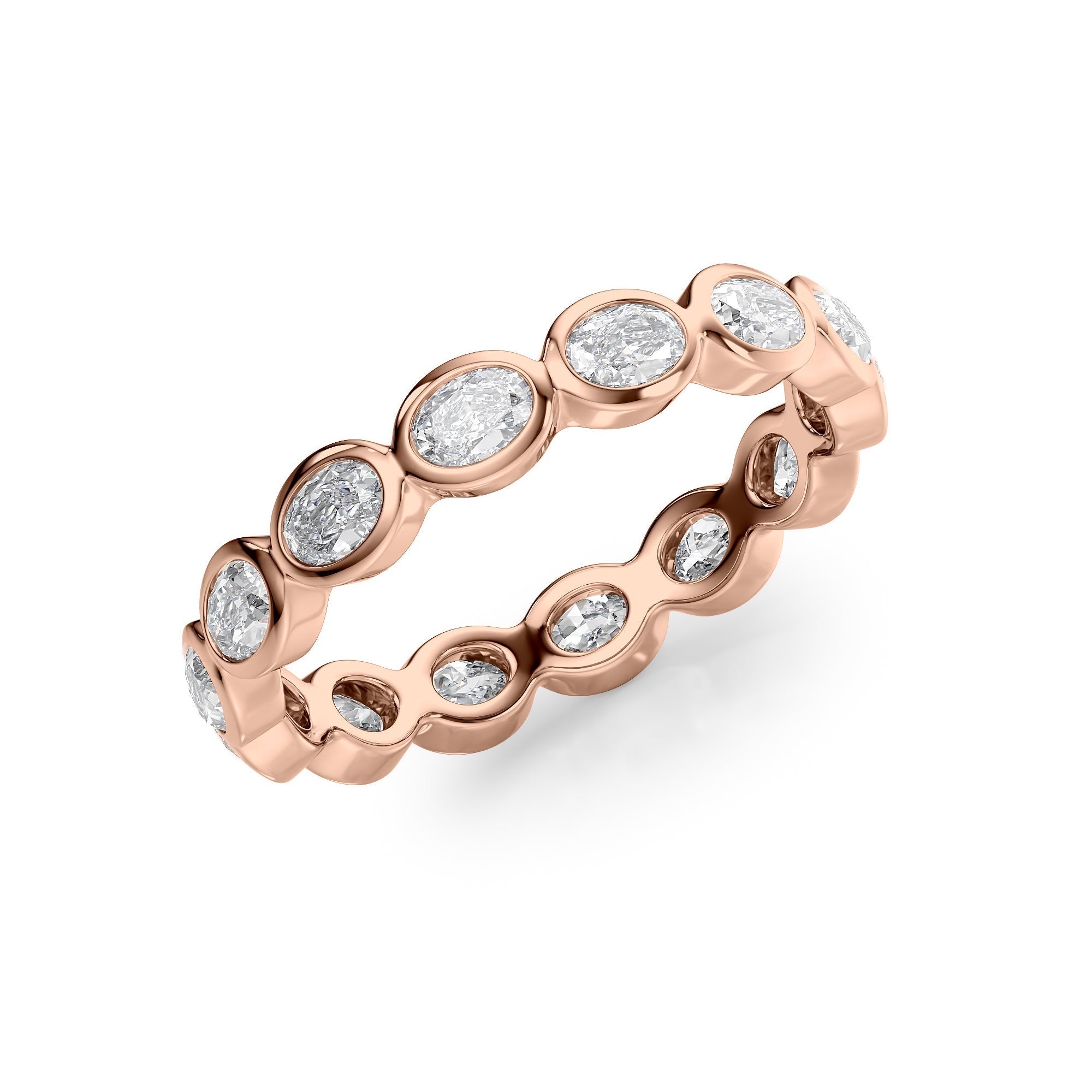 1.4ct Mariquita Oval Cut Moissanite Ring - Rose Gold
