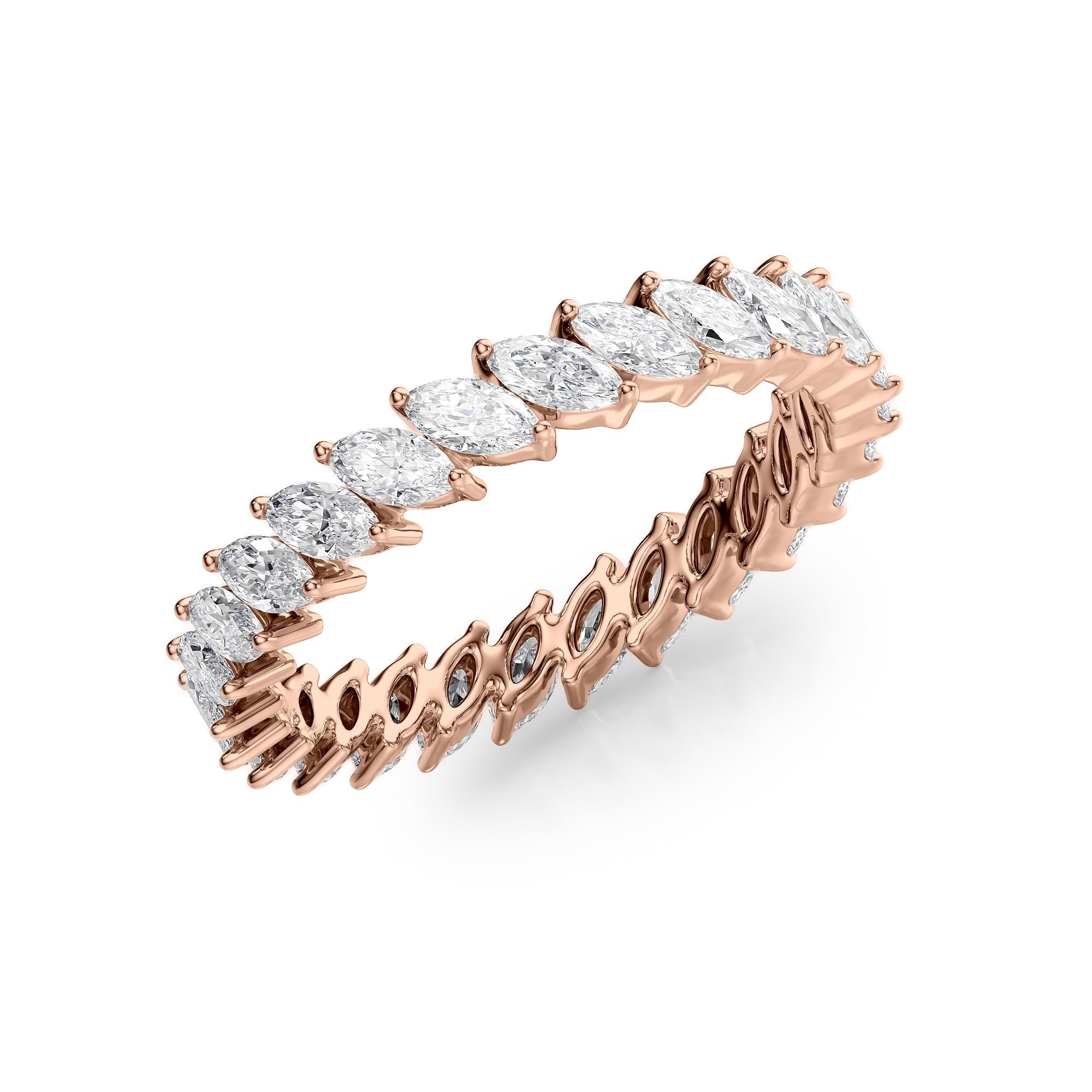 1.5ct Palara Marquise Cut Moissanite Ring - Rose Gold