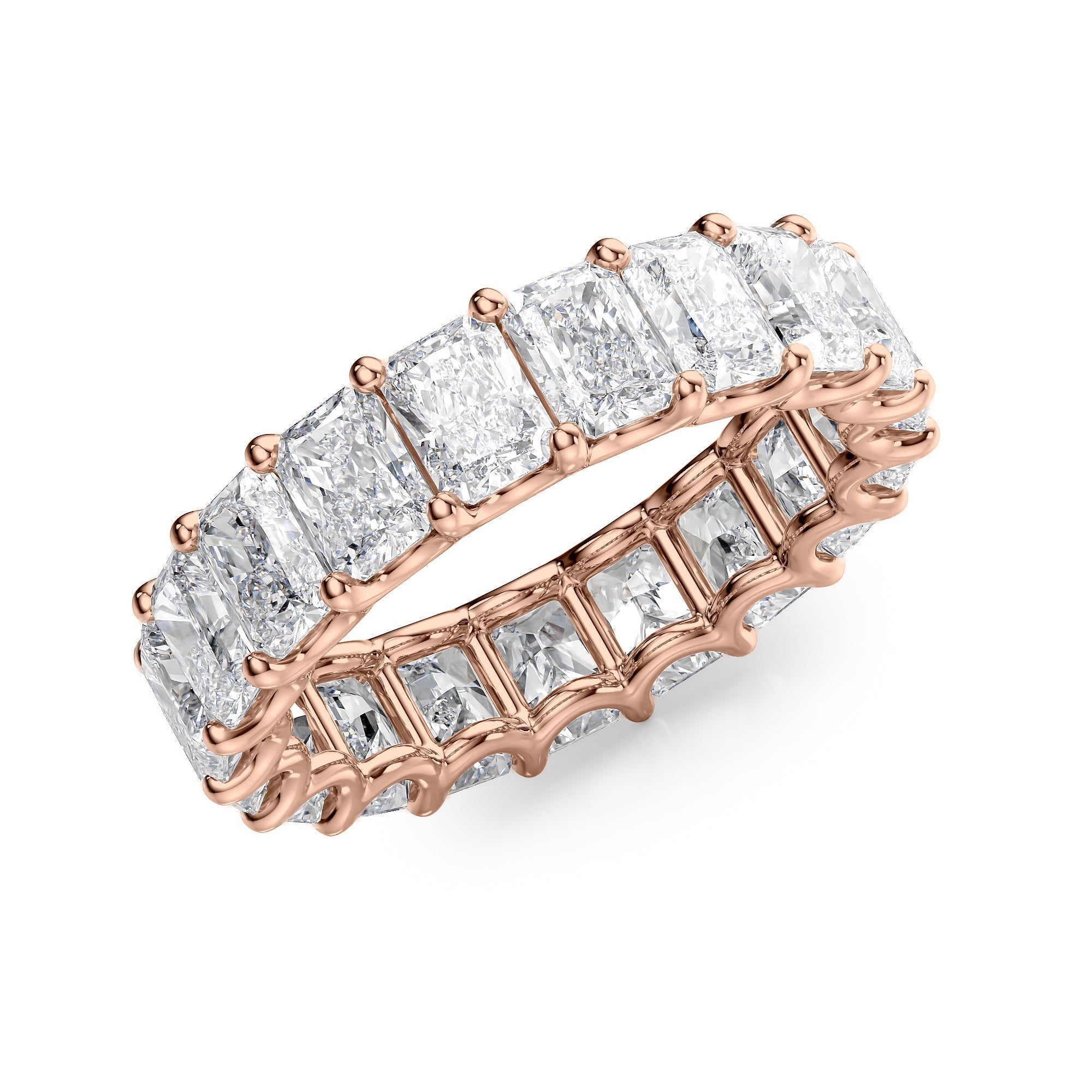 6ct Cleopatra Round Cut Moissanite Ring - Rose Gold