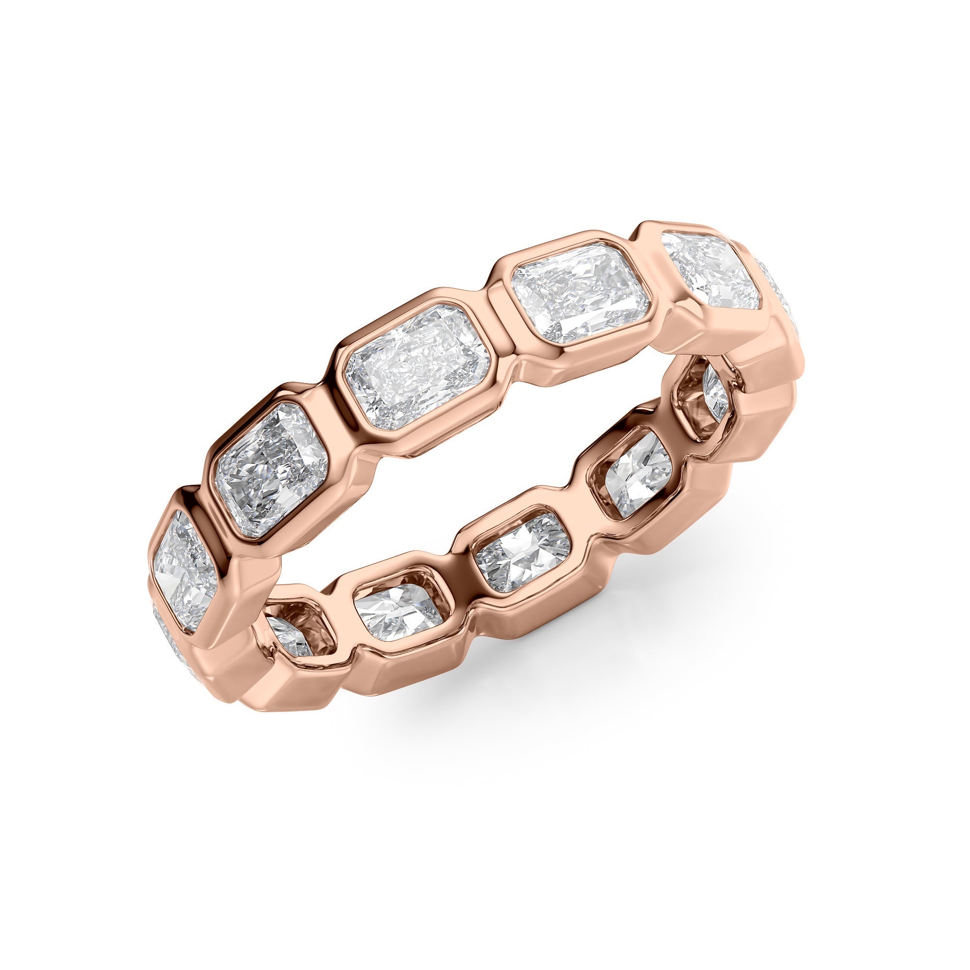 2.5ct Marija Radiant Cut Moissanite Ring - Rose Gold