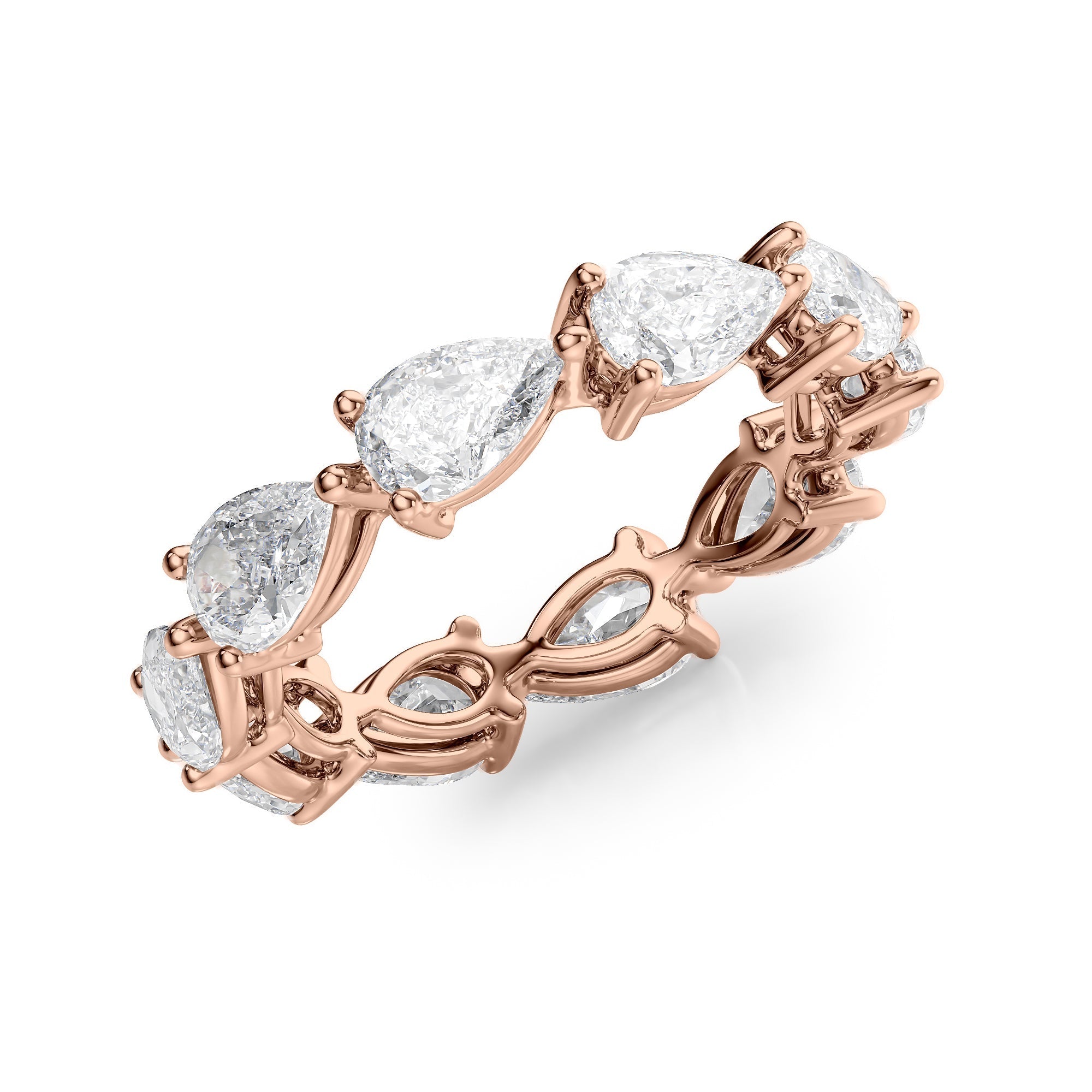 3.5ct Varena Pear Cut Moissanite Ring - Rose Gold