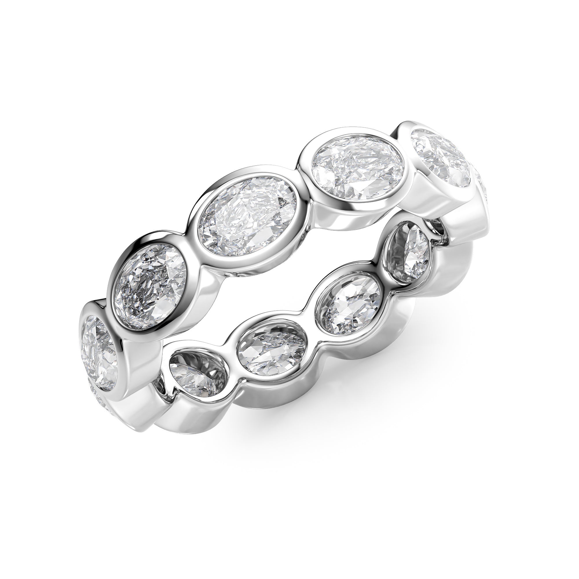 3.3ct Kendra Oval Cut Moissanite Ring - Silver