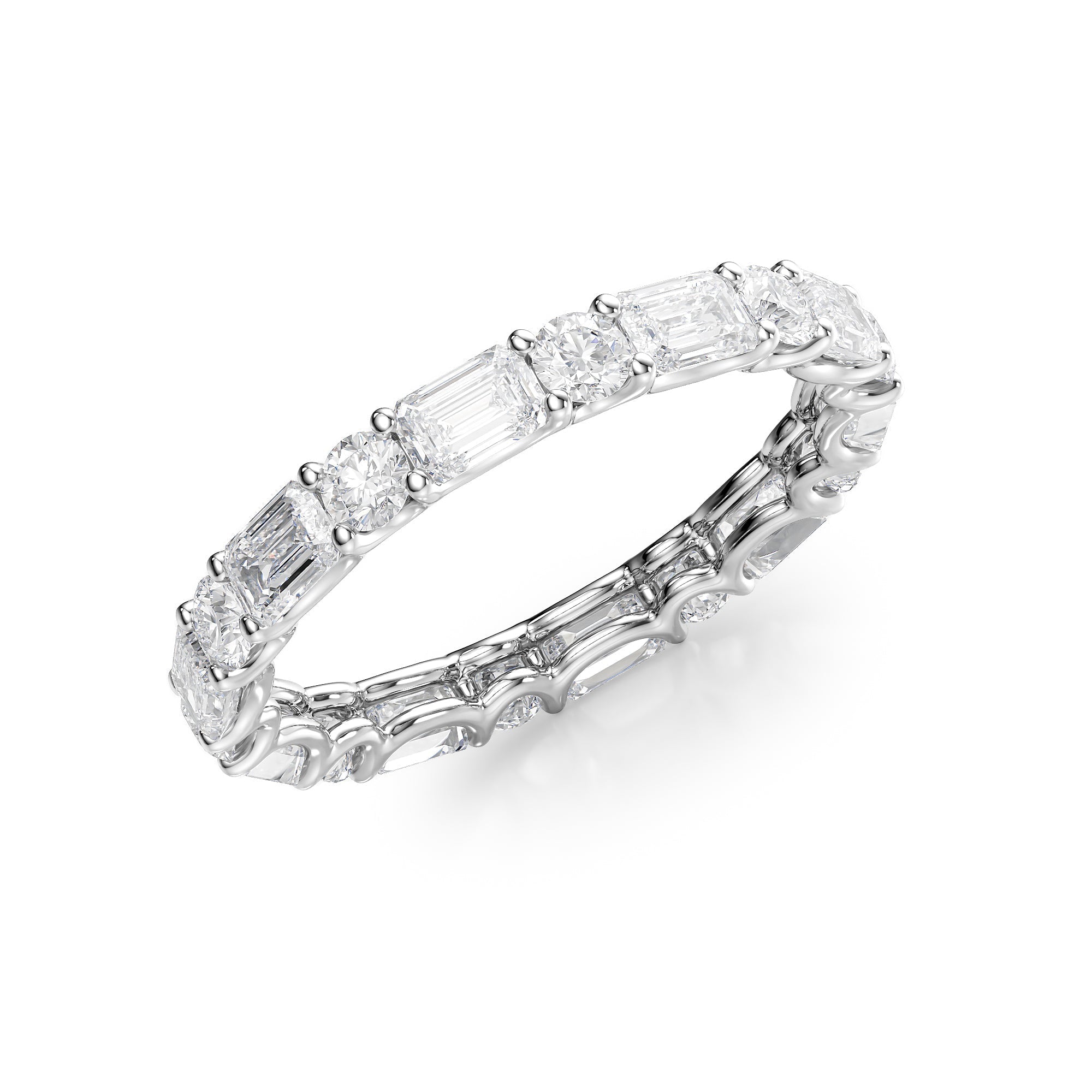 2.6ct Niara Round Cut Moissanite Ring - Silver