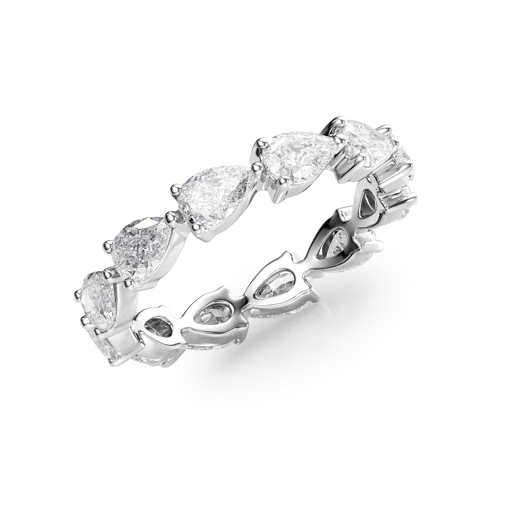 2.5ct Dariana Pear Cut Moissanite Ring - Silver