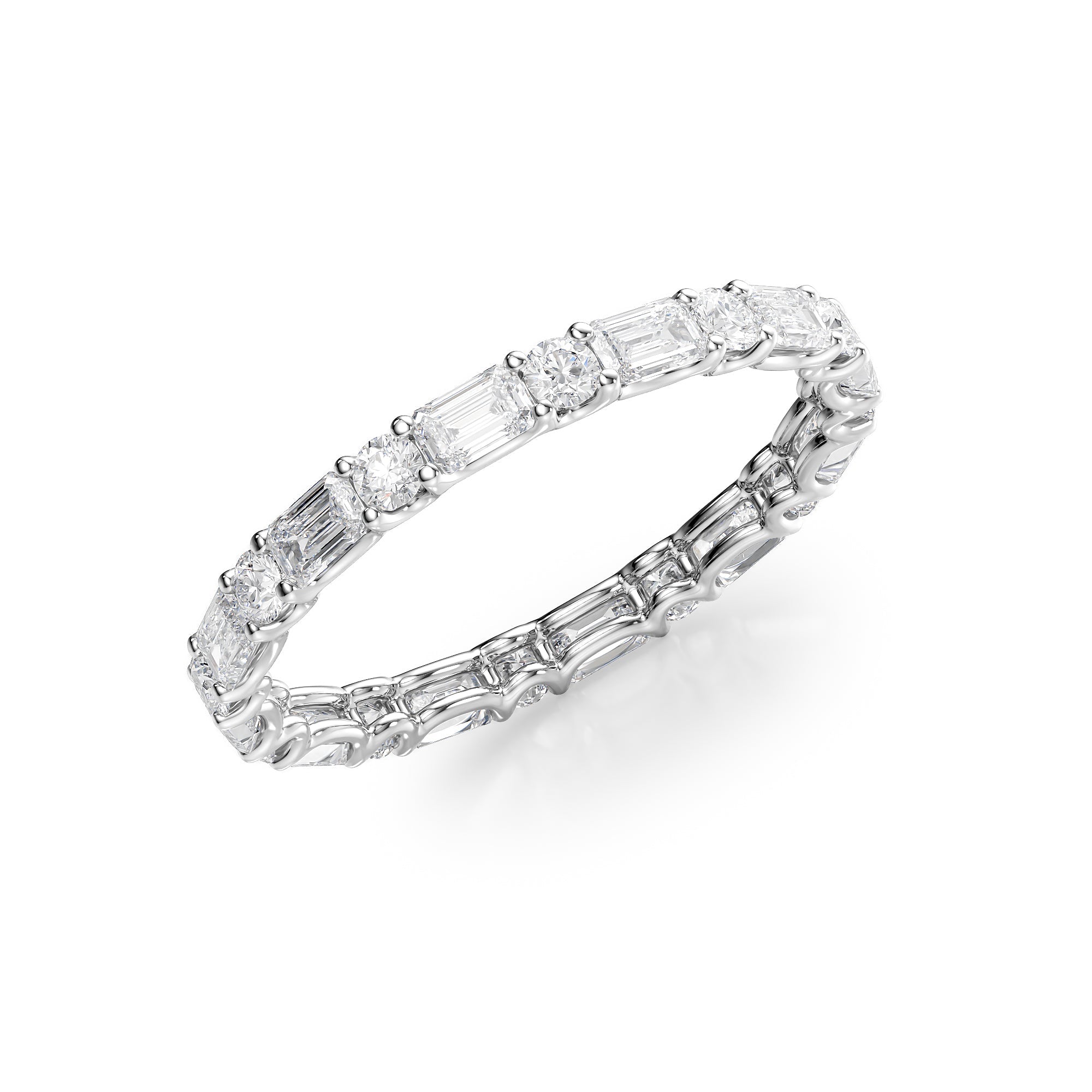 1.5ct Elasa Round Cut Moissanite Ring - Silver