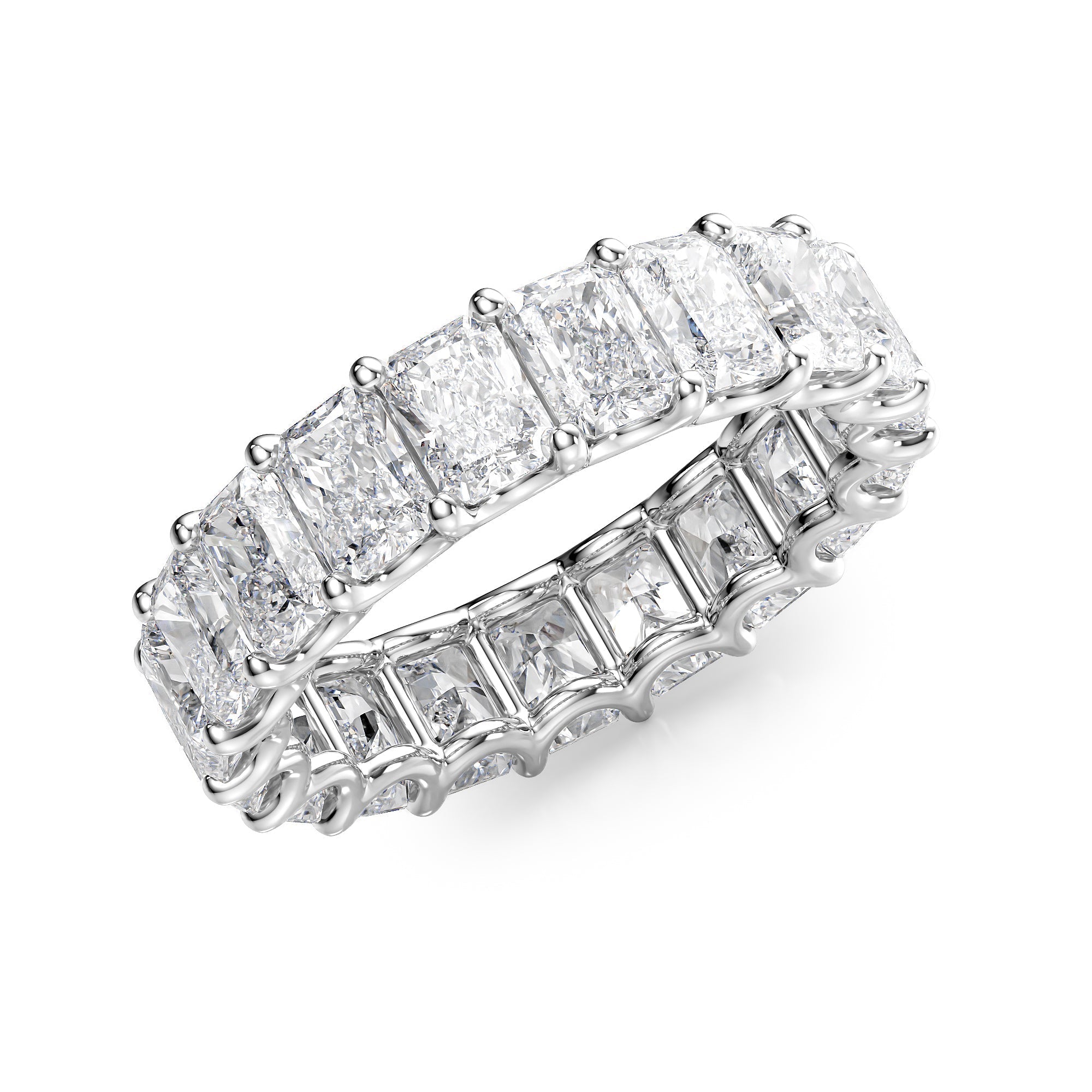 6ct Cleopatra Round Cut Moissanite Ring - Silver