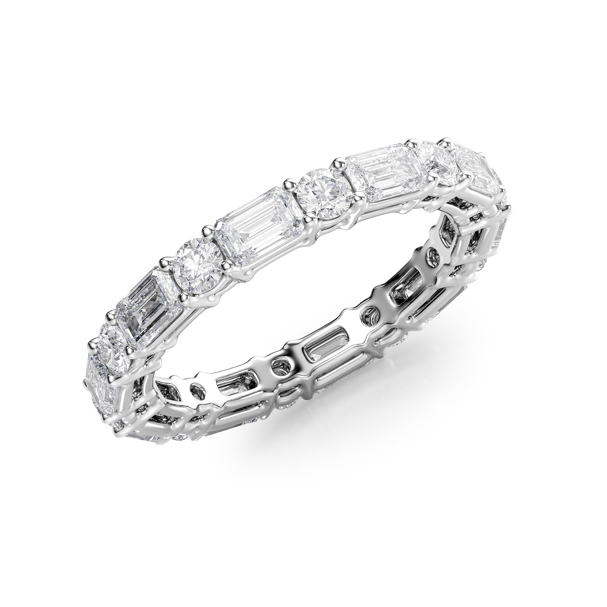 2.6ct Samela Round Cut Moissanite Ring - Silver