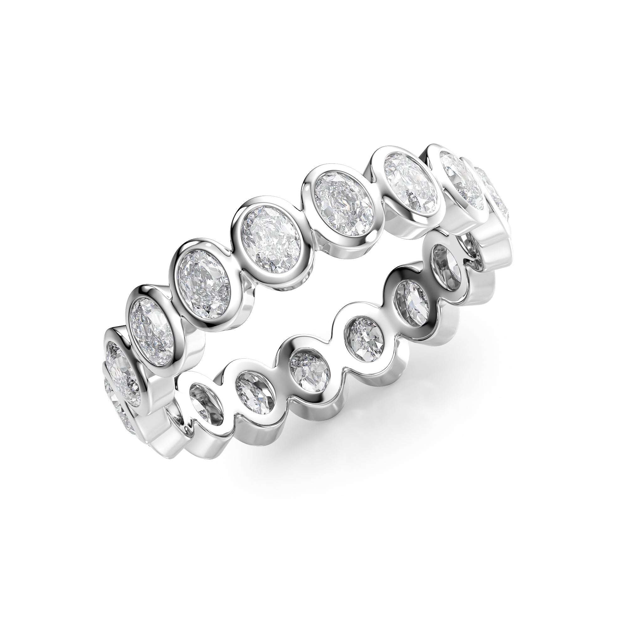 1.7ct Tamira Oval Cut Moissanite Ring - Silver