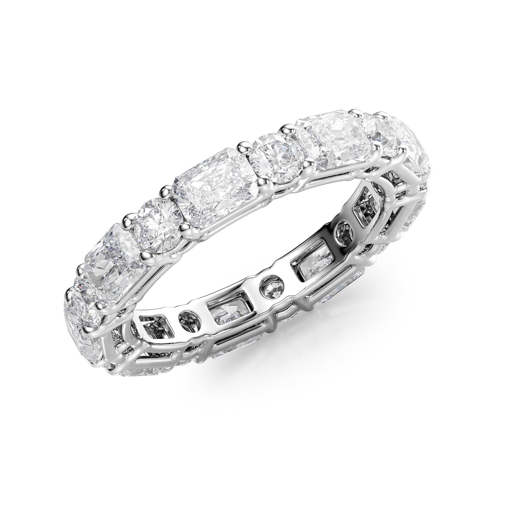 3.7ct Marissa Round Cut Moissanite Ring - Silver