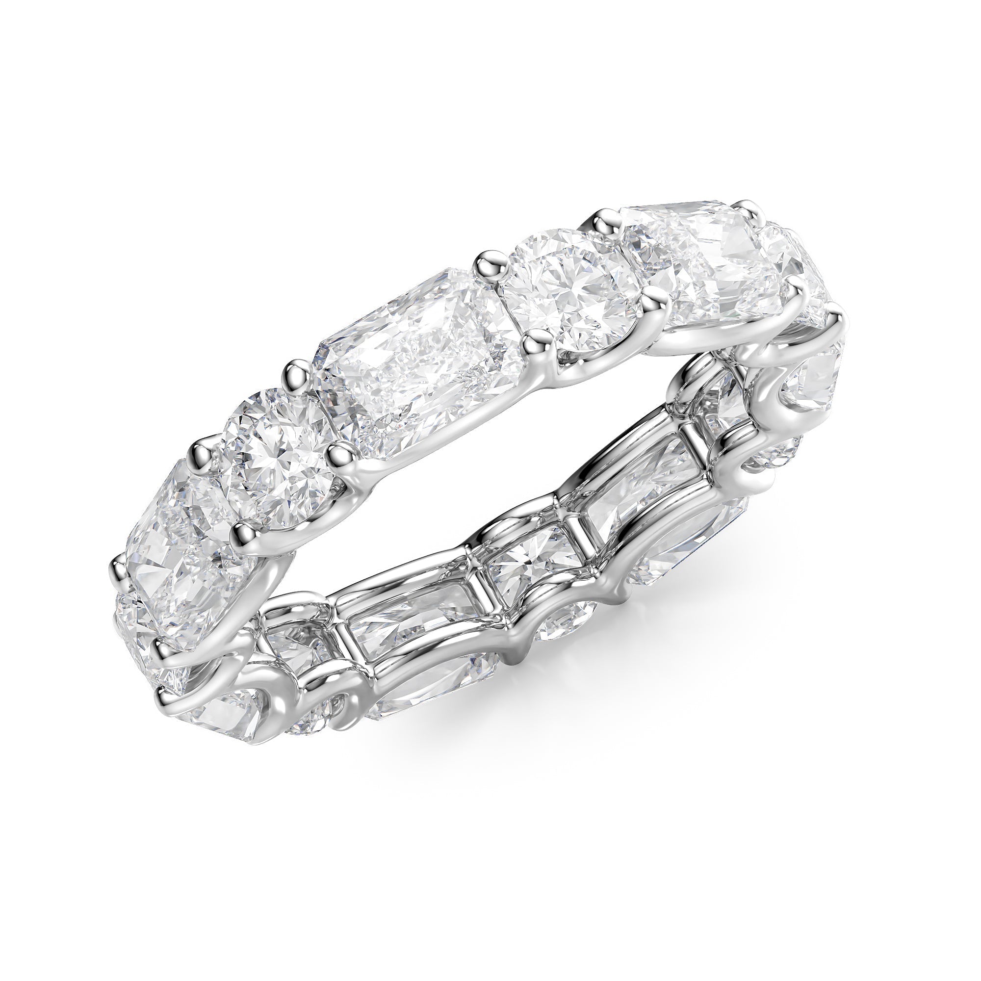 5.7ct Irina Round Cut Moissanite Ring - Silver