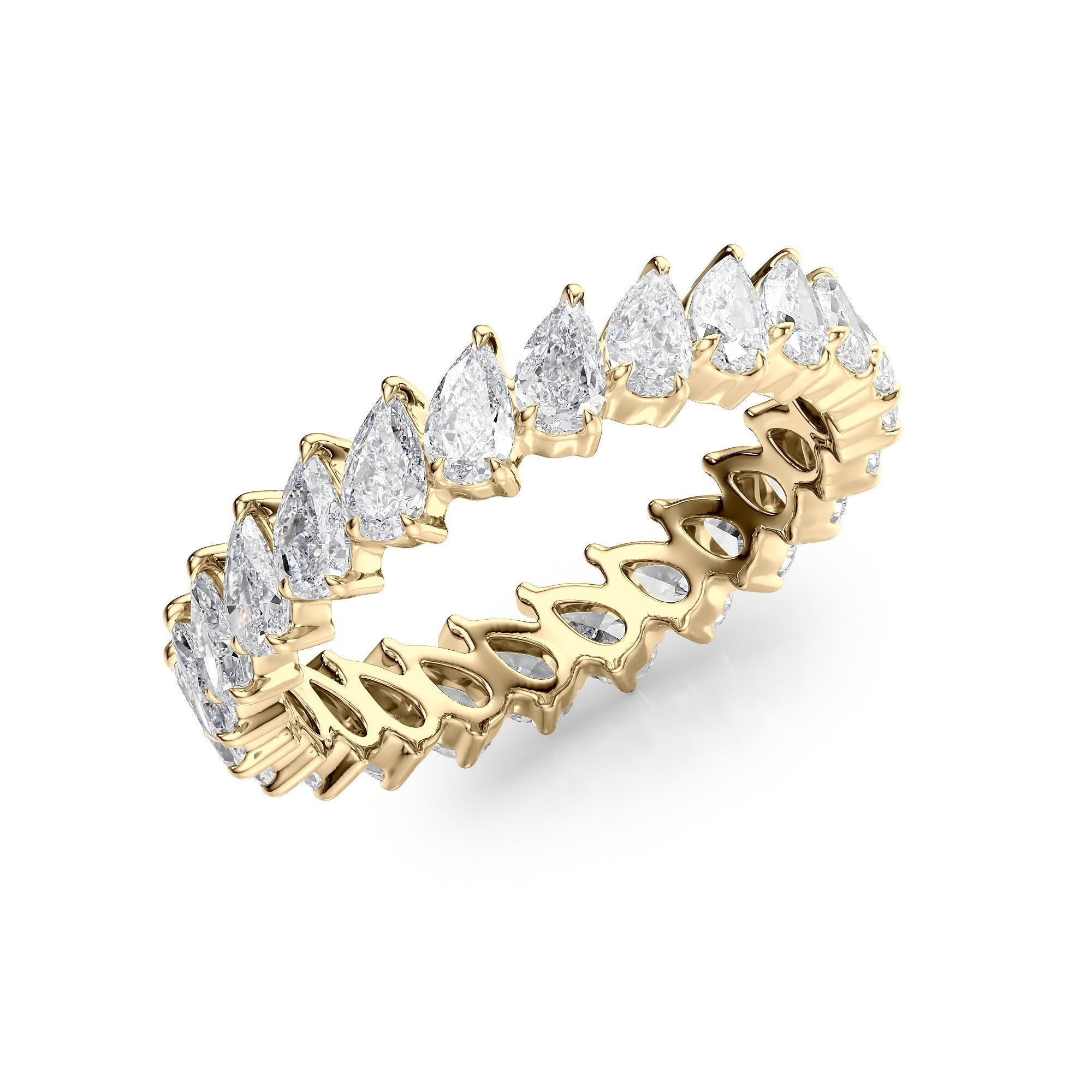 2.5ct Darima Pear Cut Moissanite Ring - Gold
