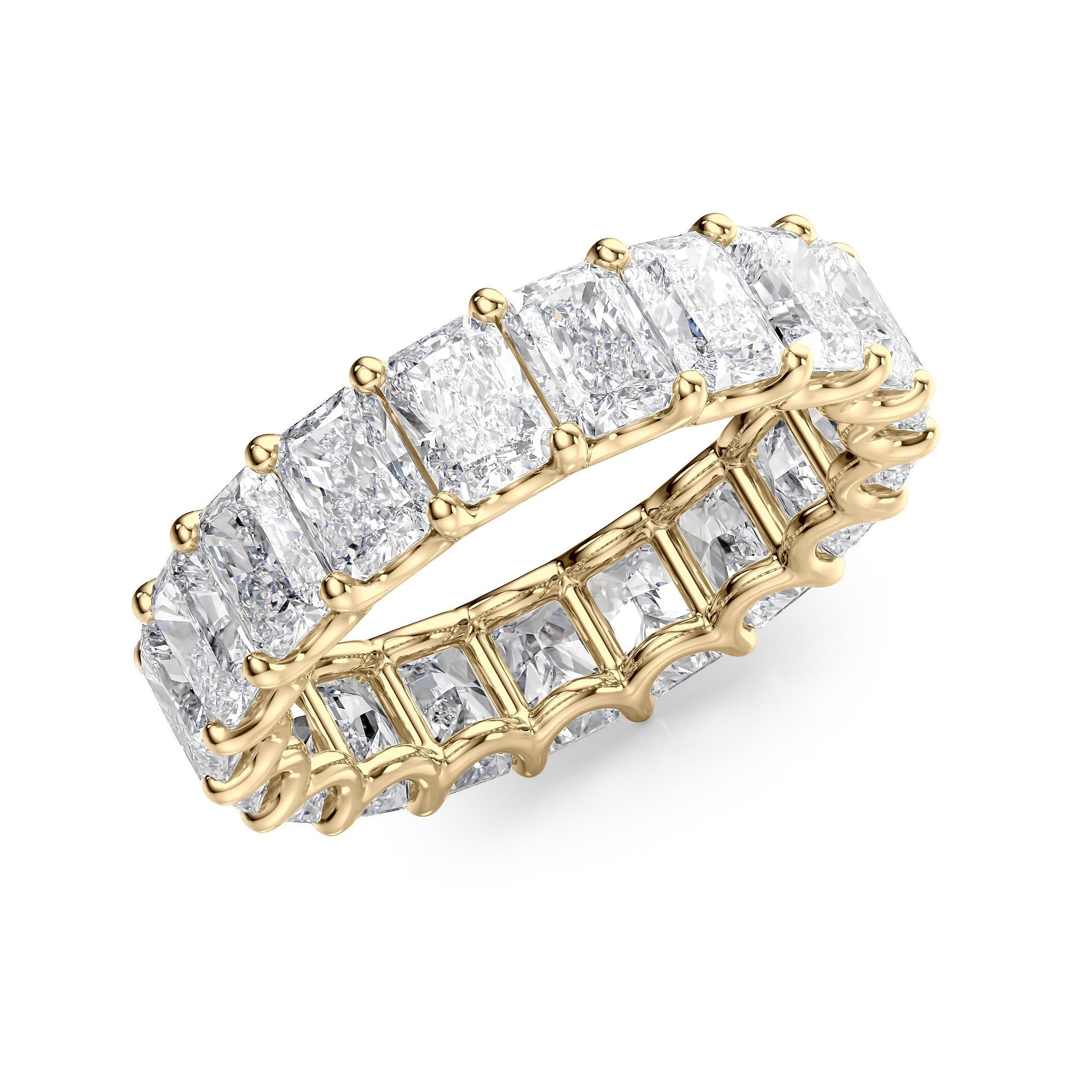 6ct Cleopatra Round Cut Moissanite Ring - Gold