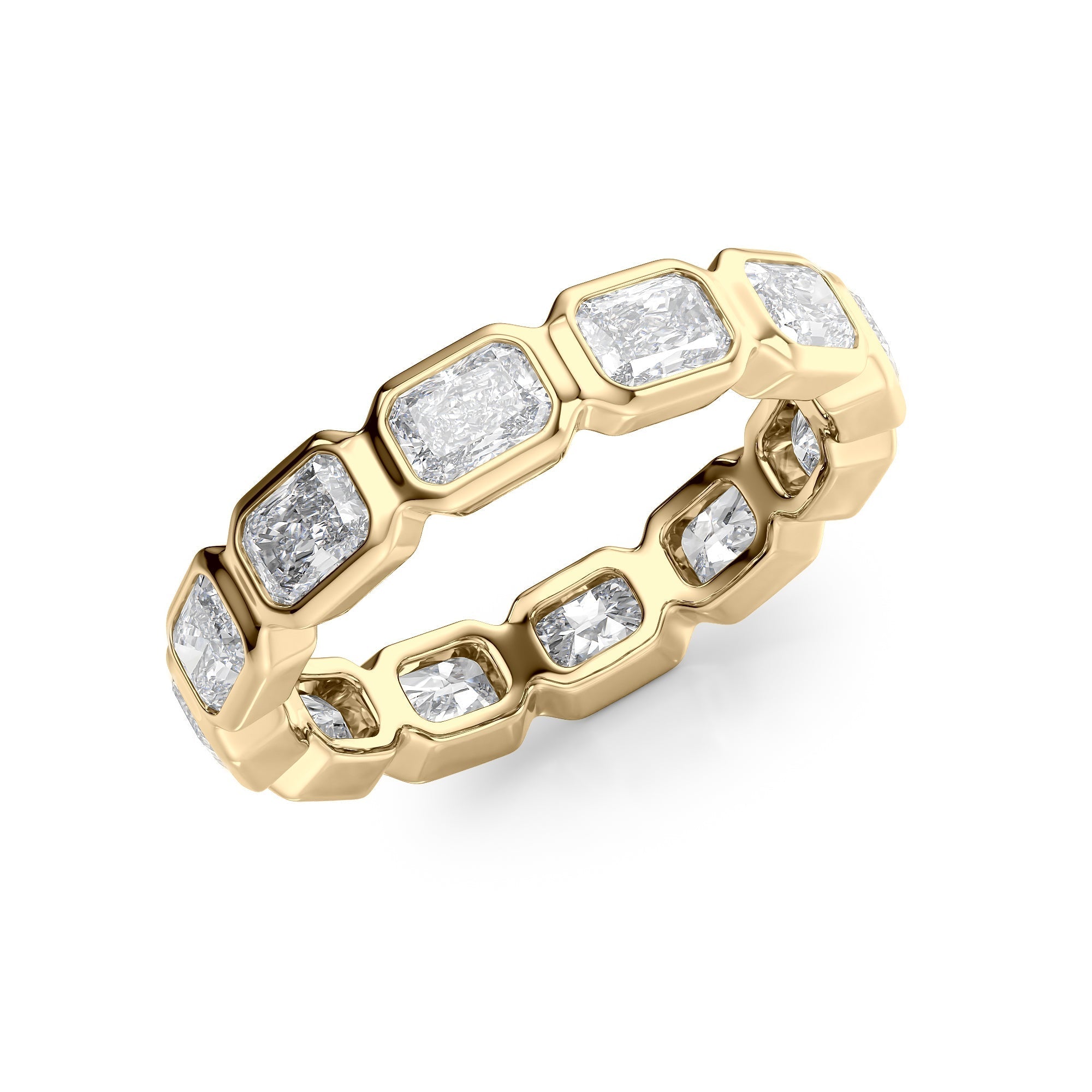 2.5ct Marija Radiant Cut Moissanite Ring - Gold