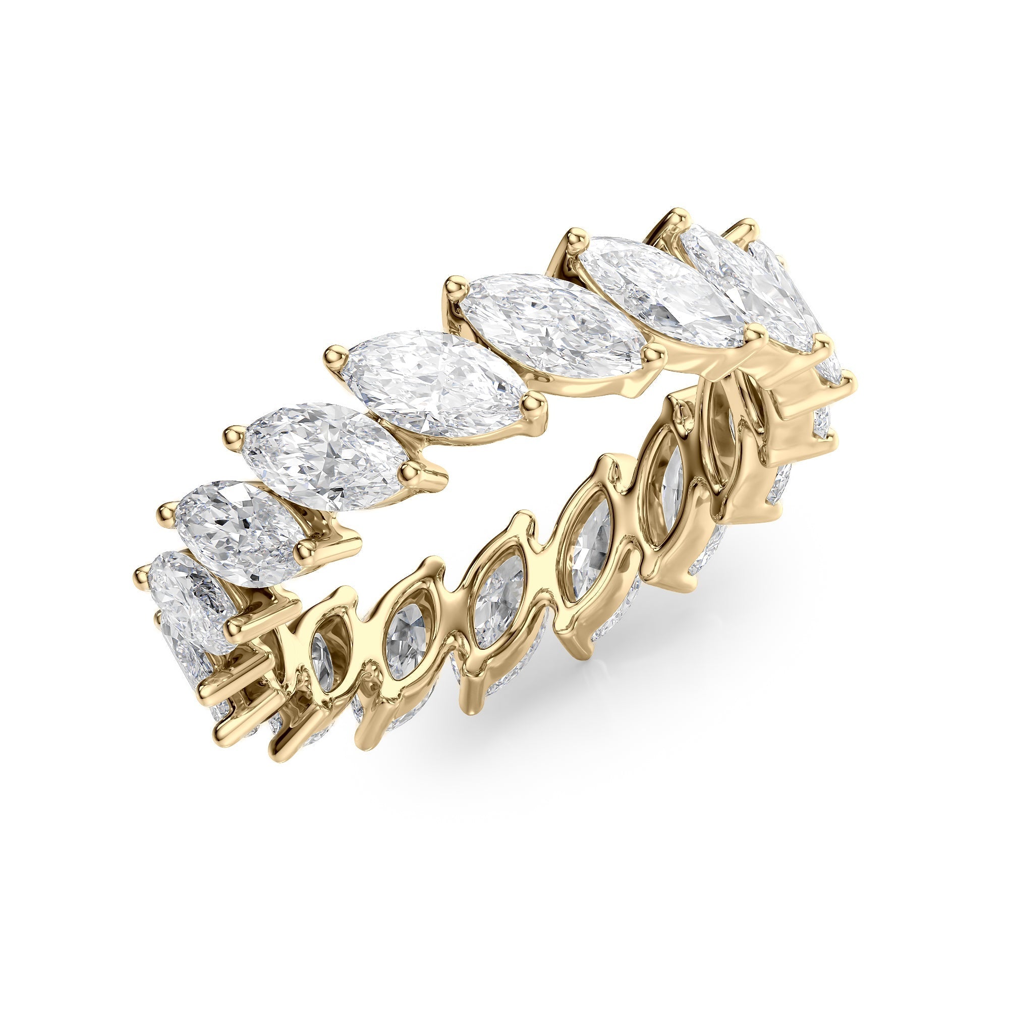 3.5ct Stellara Marquise Cut Moissanite Ring - Gold