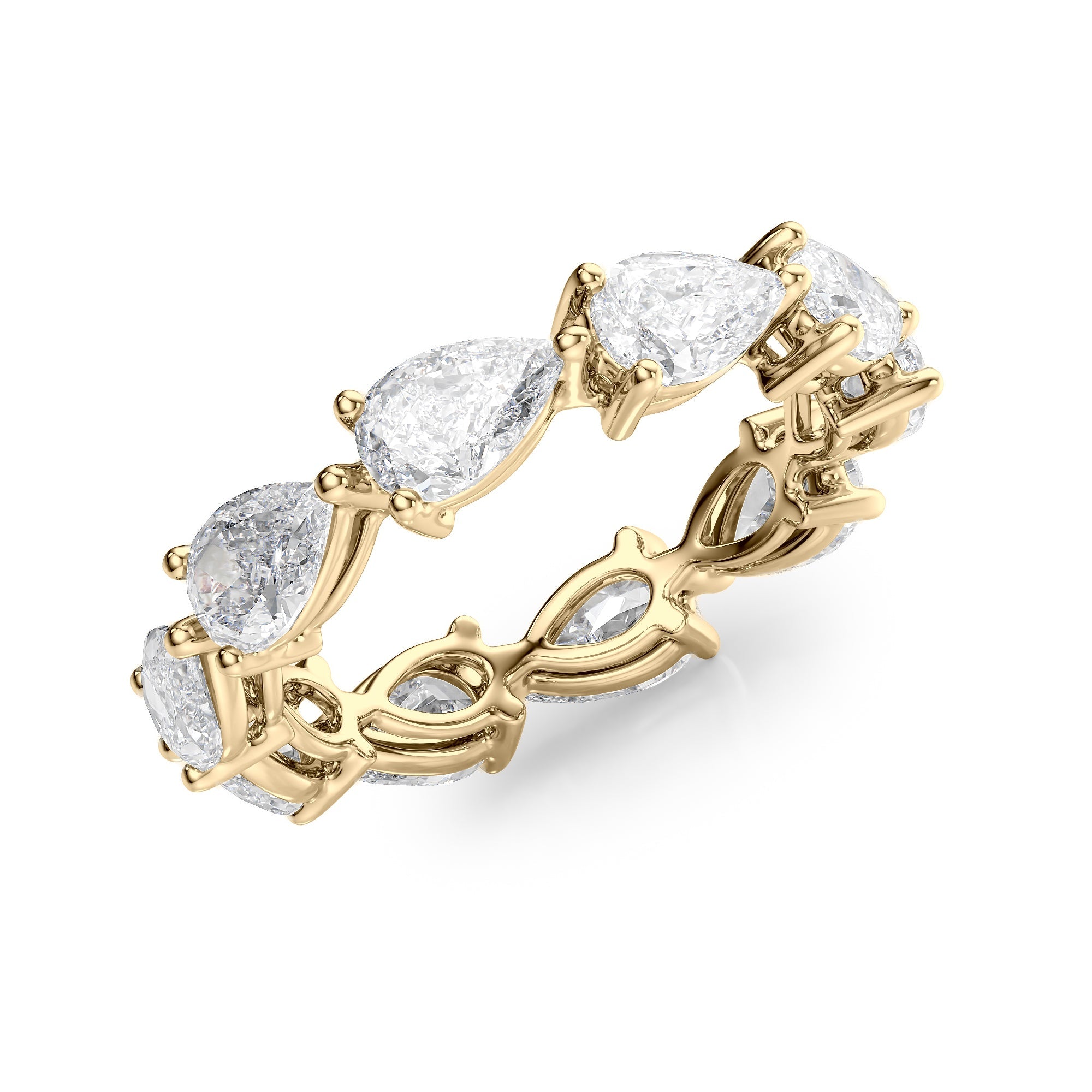 3.5ct Varena Pear Cut Moissanite Ring - Gold