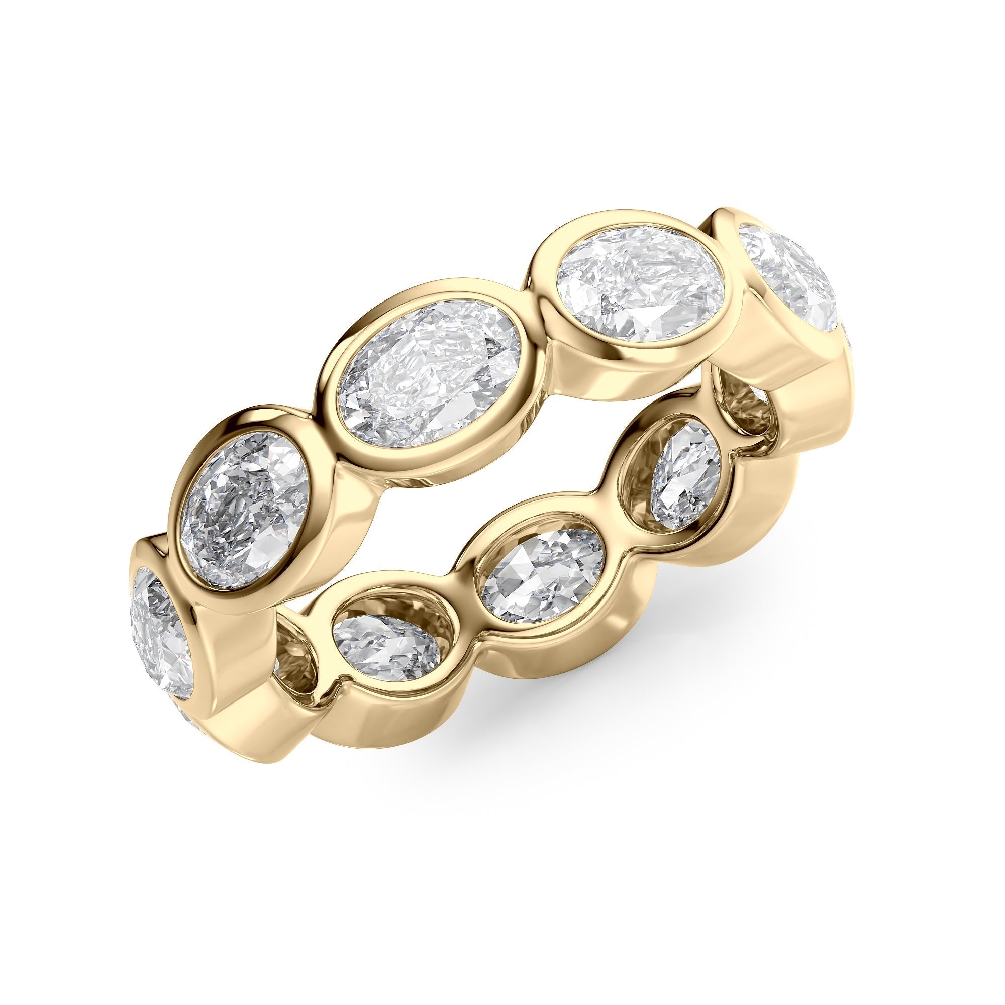 4ct Amora Oval Cut Moissanite Ring - Gold