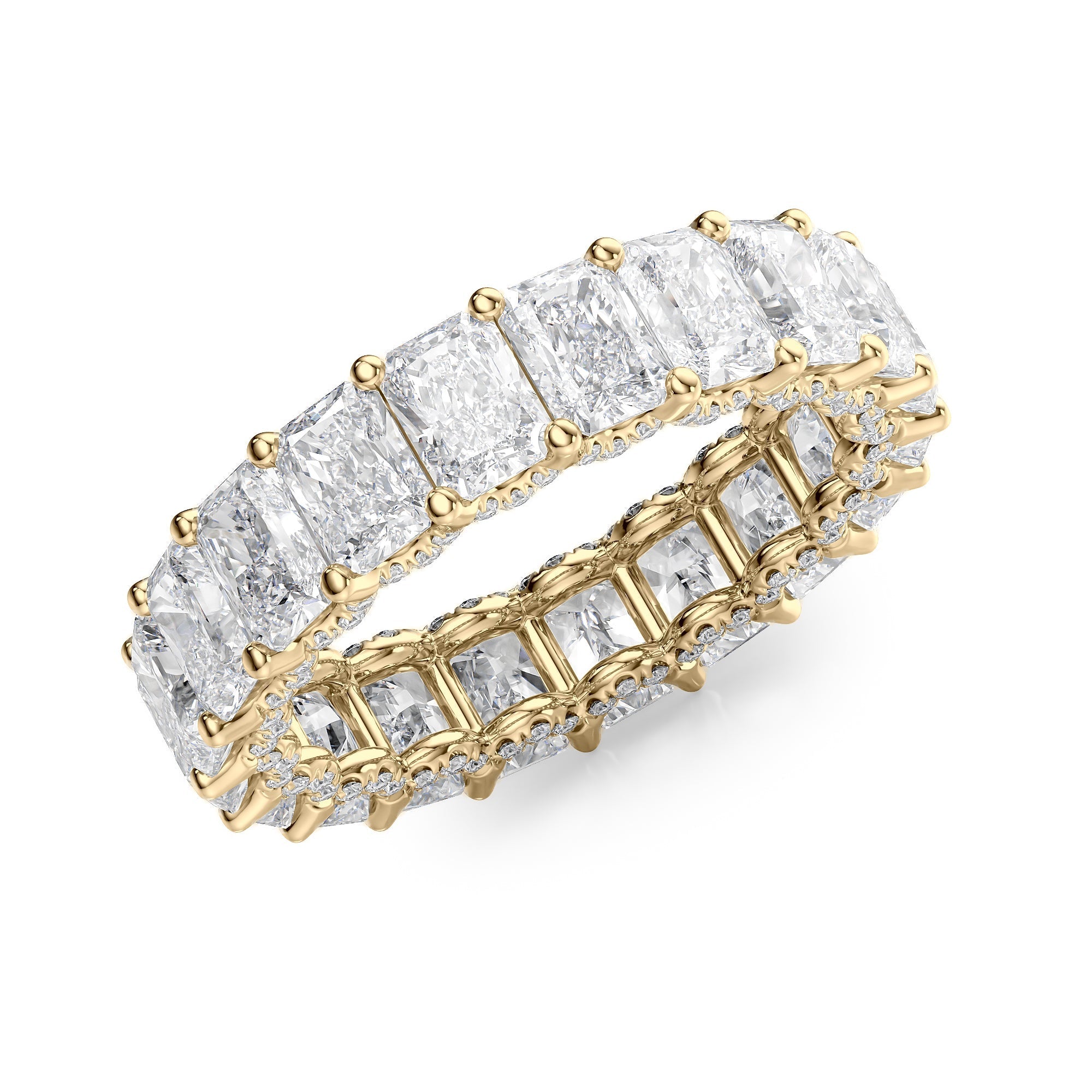 6.3ct Marika Round Cut Moissanite Ring - Gold