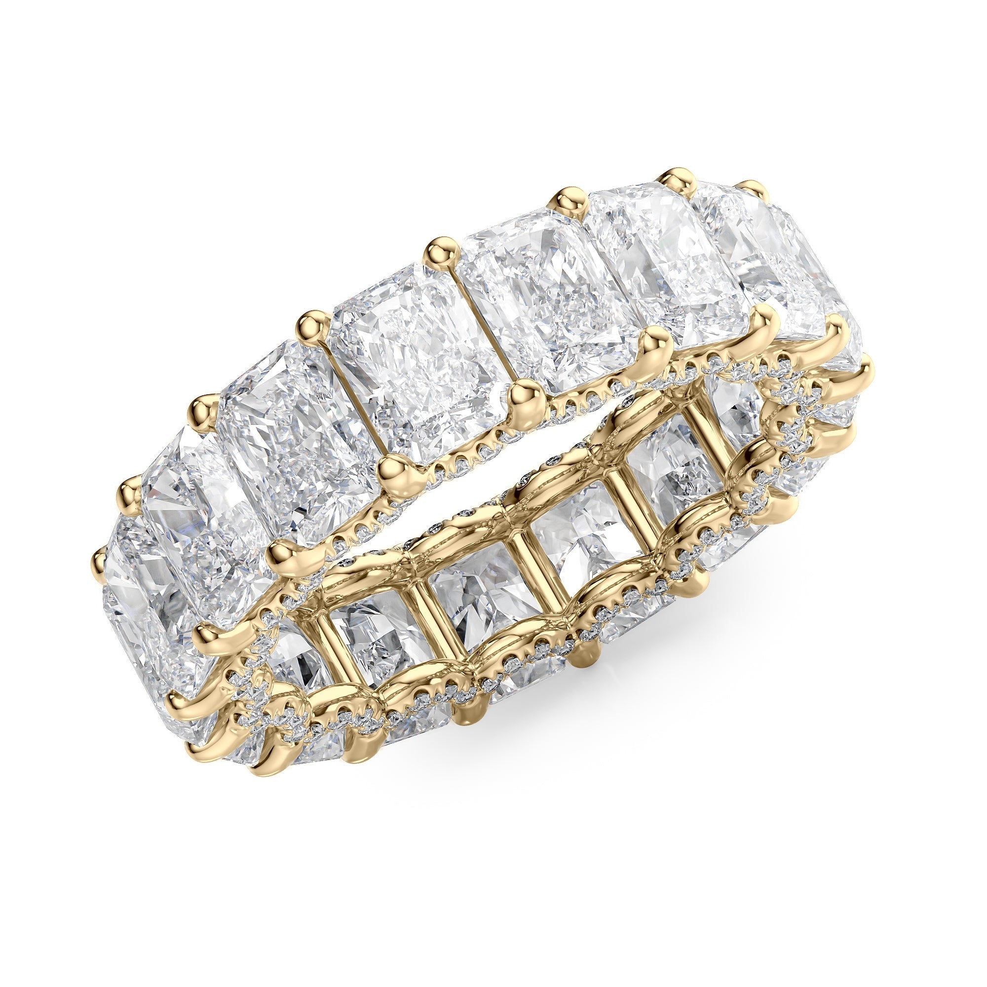 8.3ct Heike Round Cut Moissanite Ring - Gold