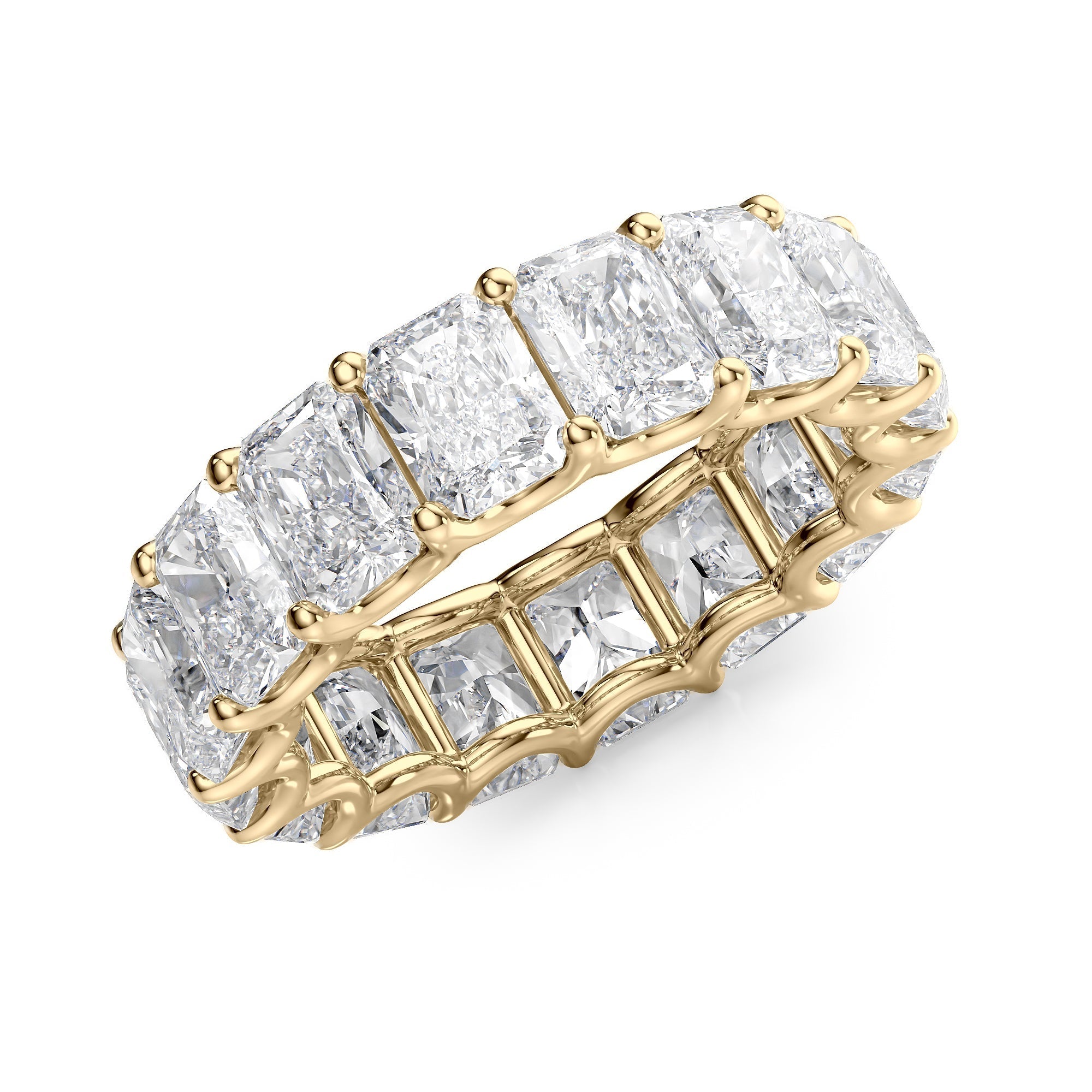 8ct Yara Round Cut Moissanite Ring - Gold