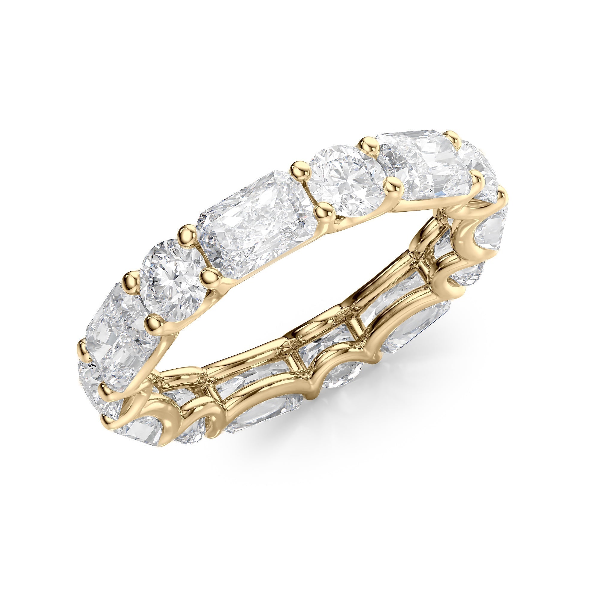 4.6ct Brigide Round Cut Moissanite Ring - Gold