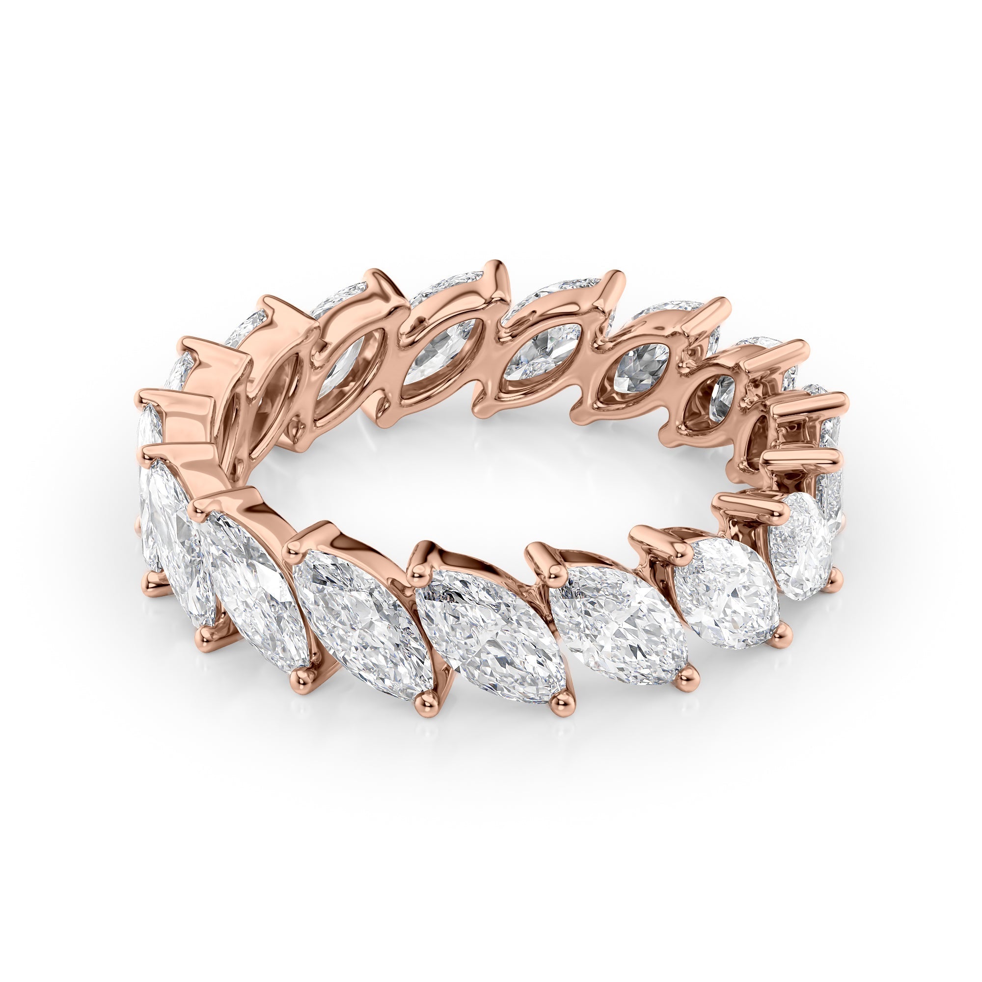 3.5ct Stellara Marquise Cut Moissanite Ring - Rose Gold