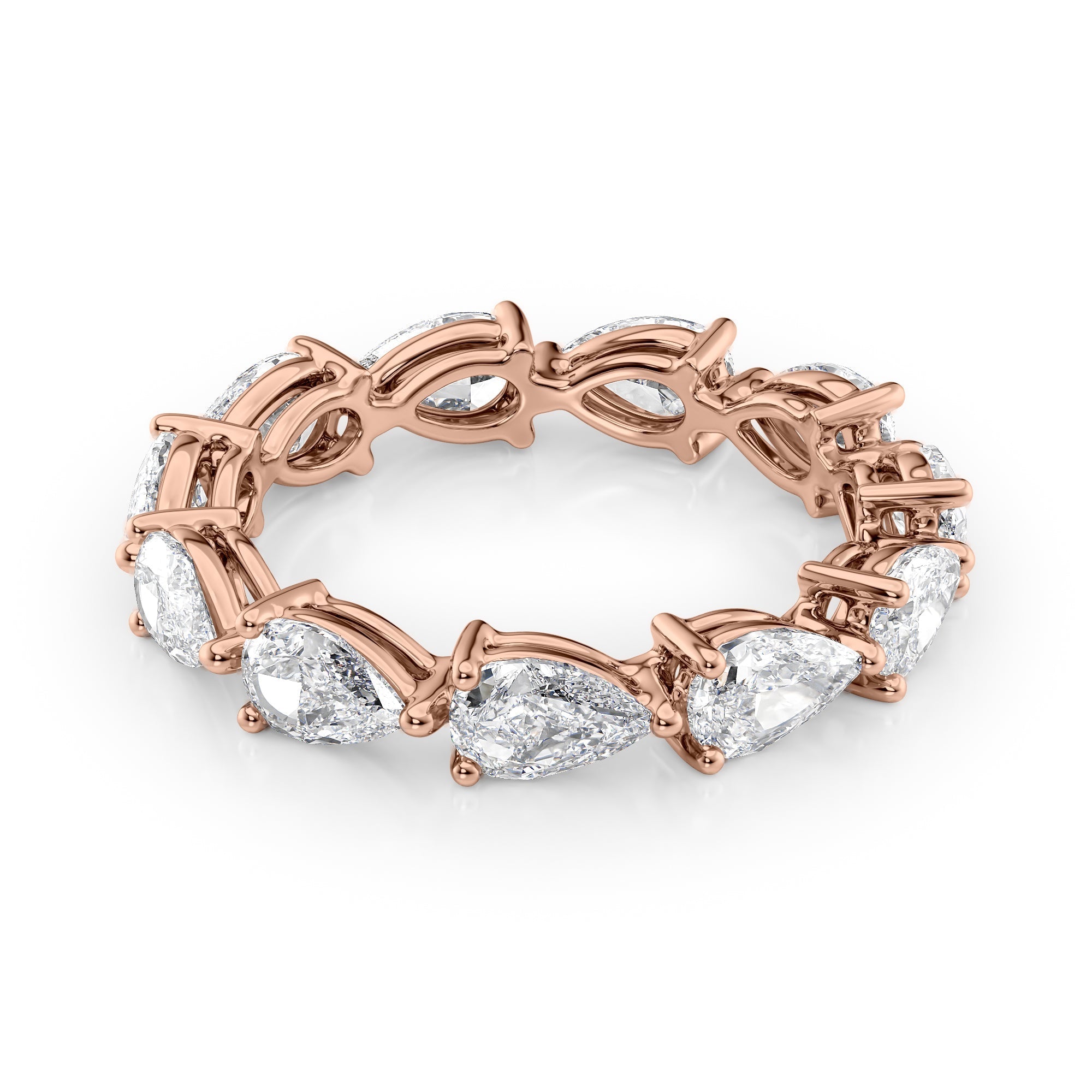 3ct Sophia Pear Cut Moissanite Ring - Rose Gold