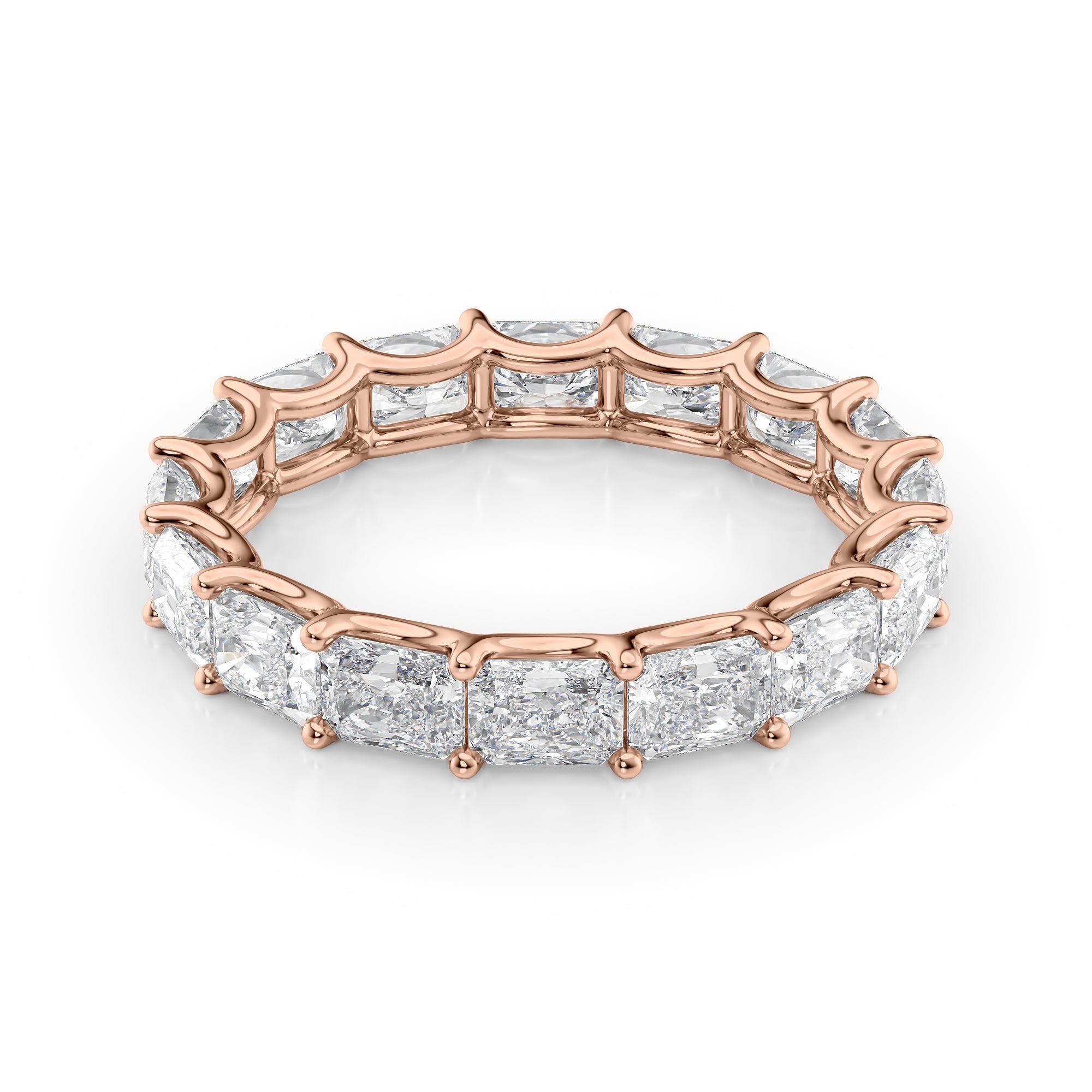 2ct Sarina Radiant Cut Moissanite Ring - Rose Gold