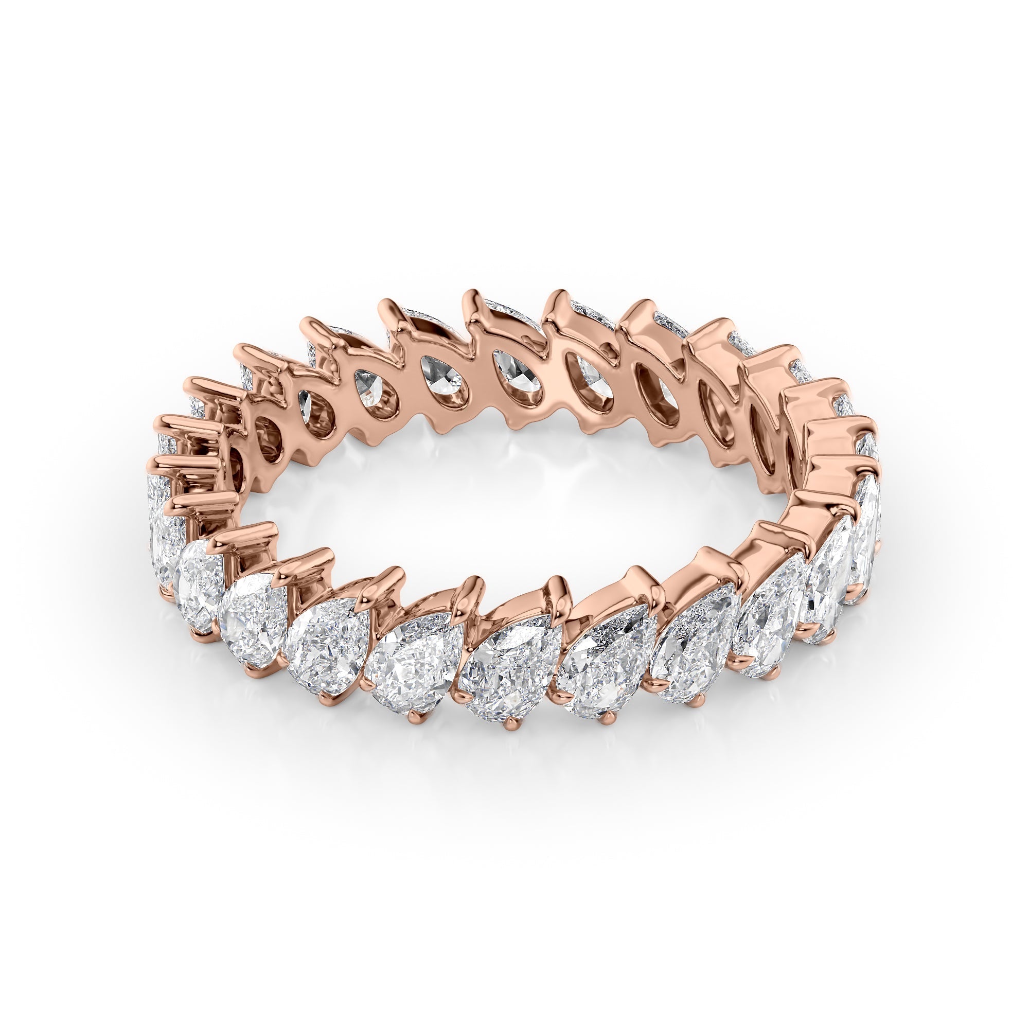 2.5ct Darima Pear Cut Moissanite Ring - Rose Gold