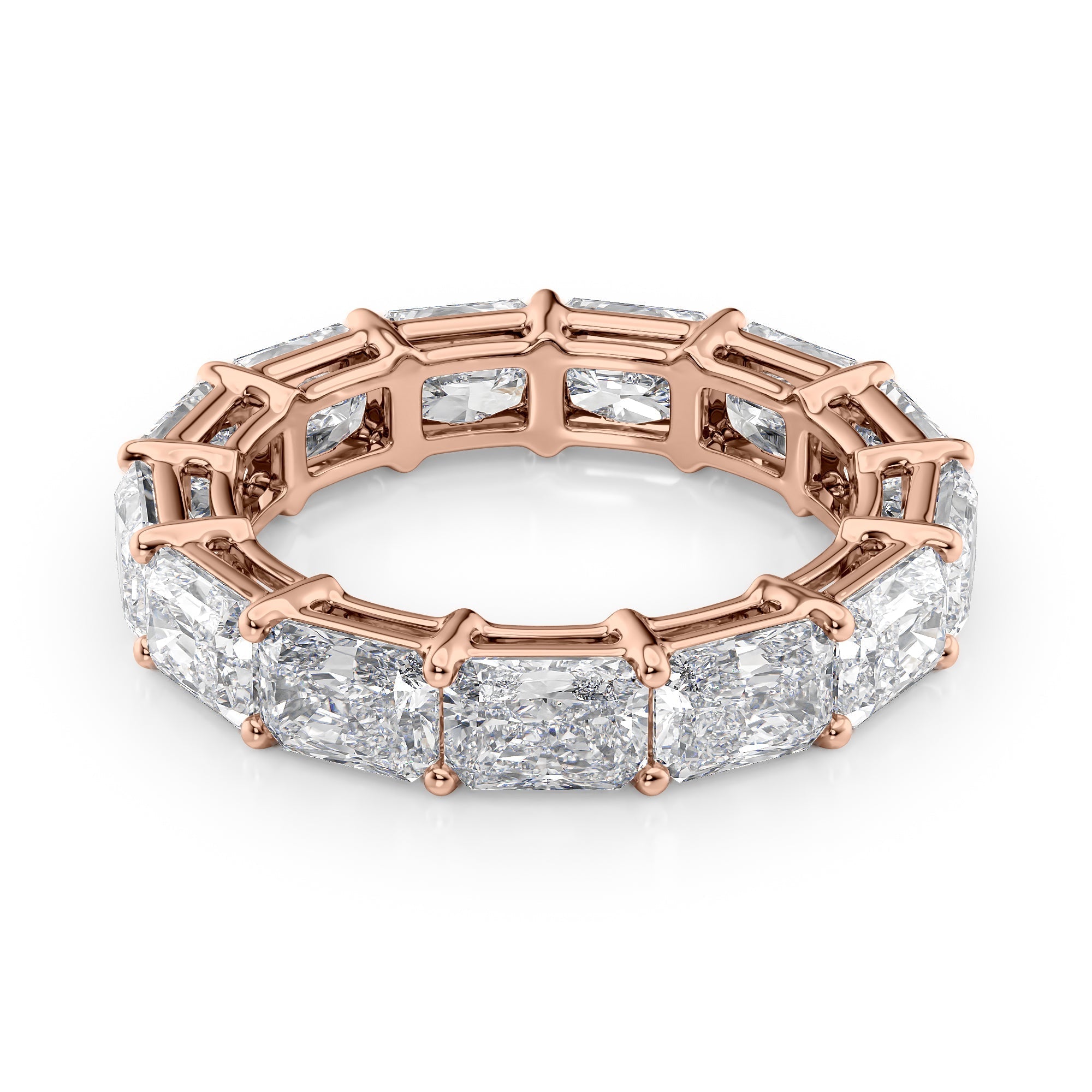 5ct Livinda Radiant Cut Moissanite Ring - Rose Gold