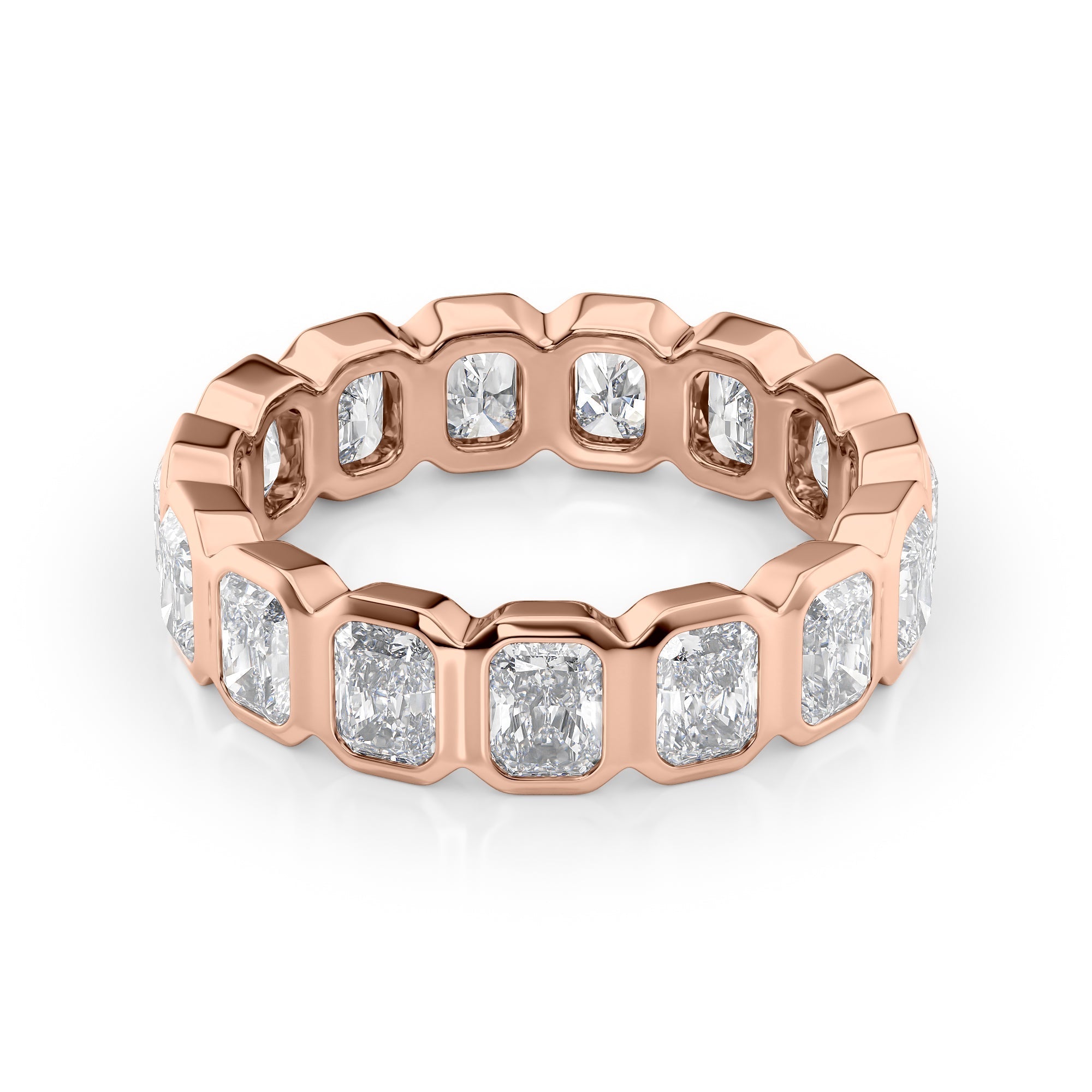 3ct Aglaia Round Cut Moissanite Ring - Rose Gold