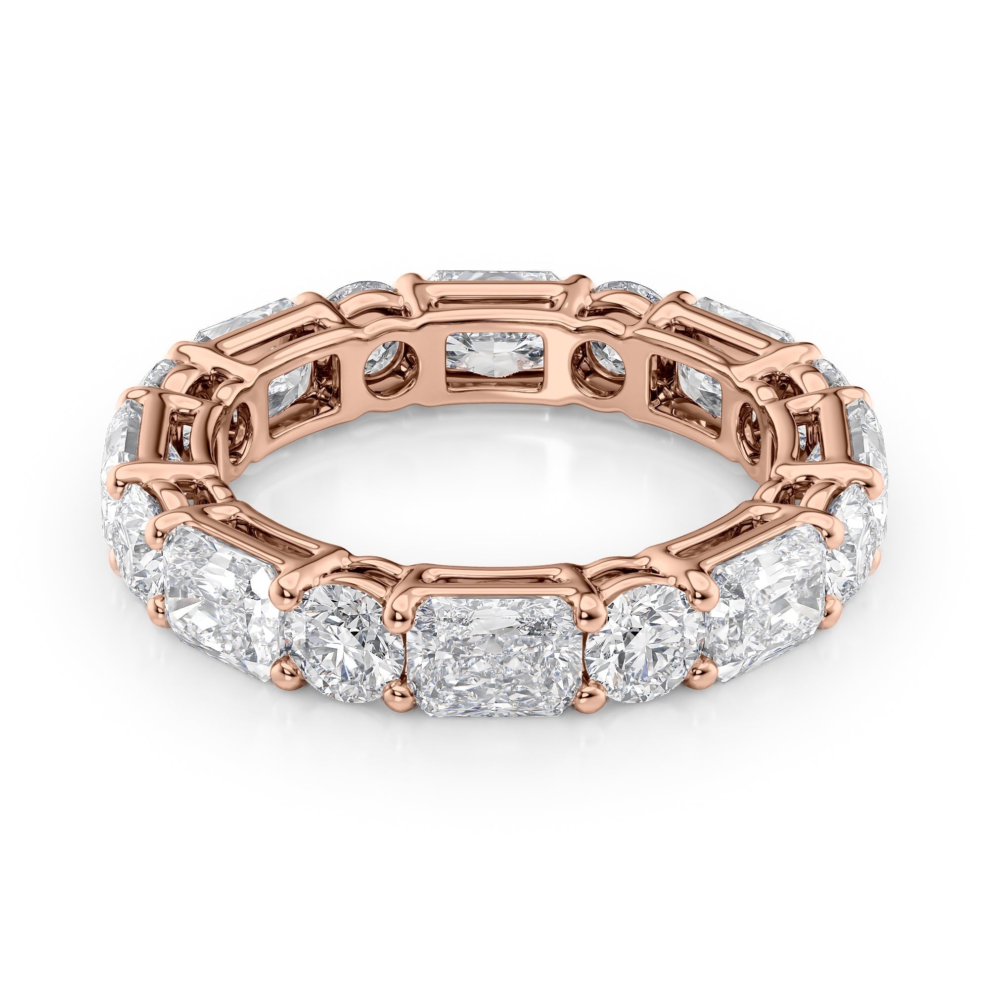 4.6ct Giona Round Cut Moissanite Ring - Rose Gold