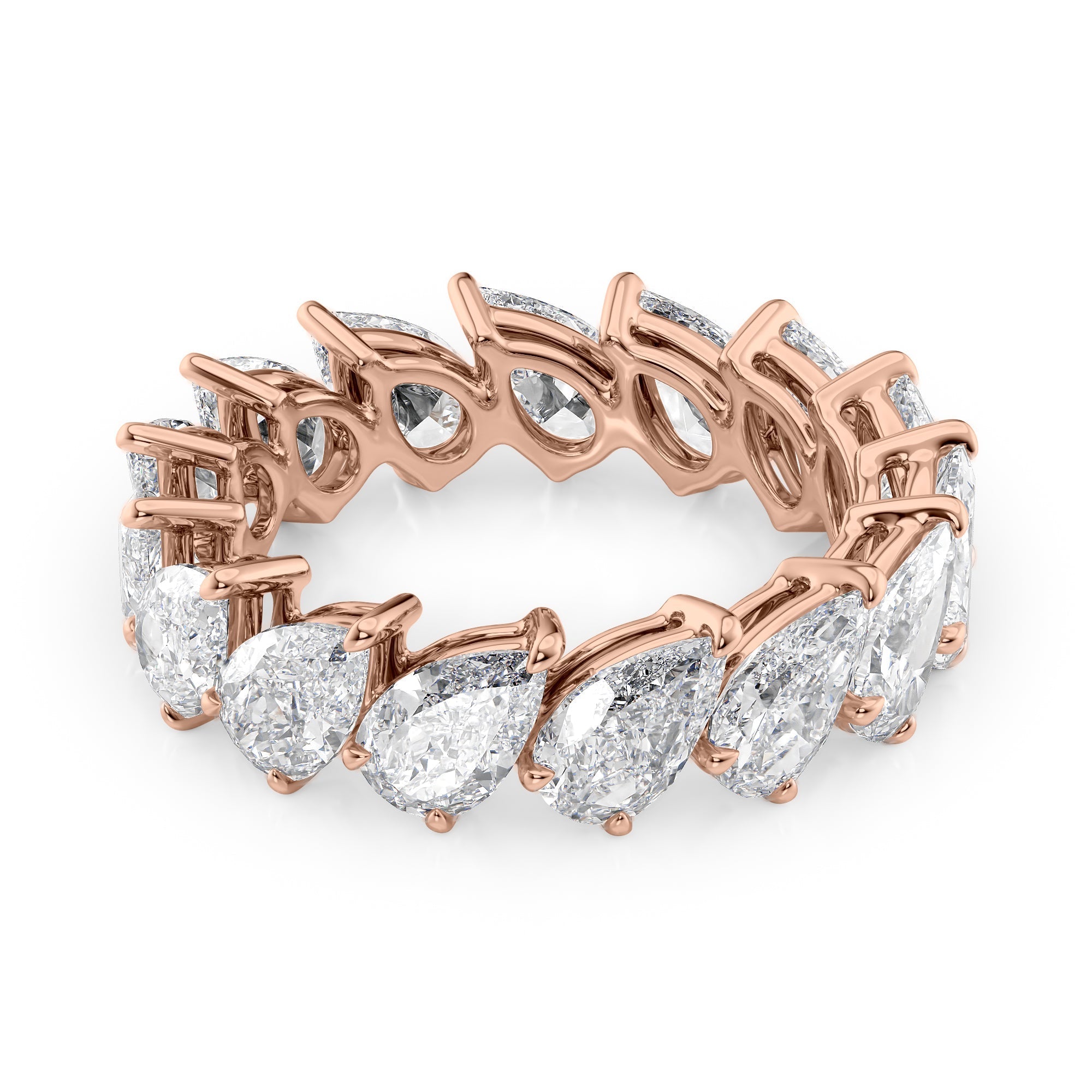 4.5ct Calinda Pear Cut Moissanite Ring - Rose Gold