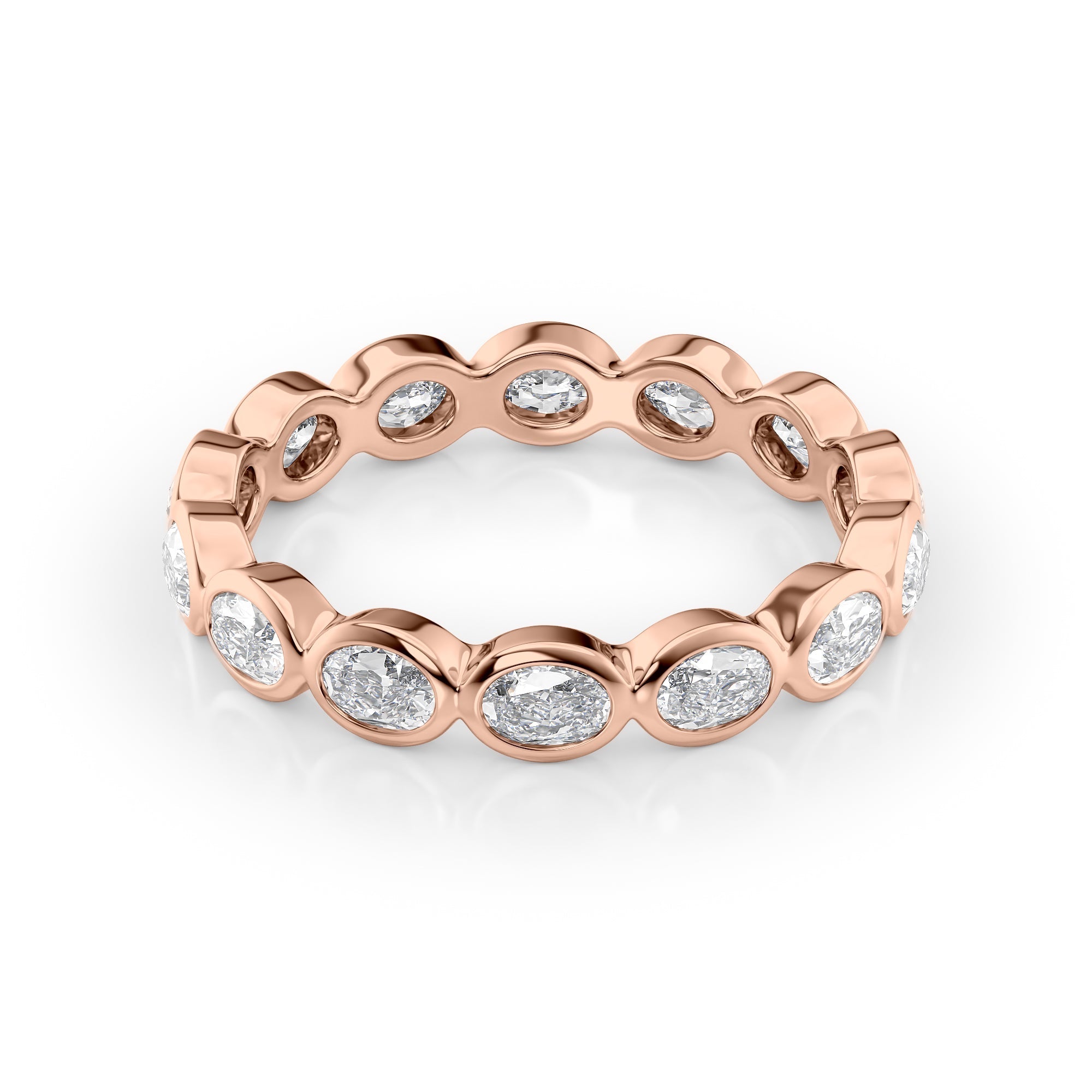1.4ct Mariquita Oval Cut Moissanite Ring - Rose Gold