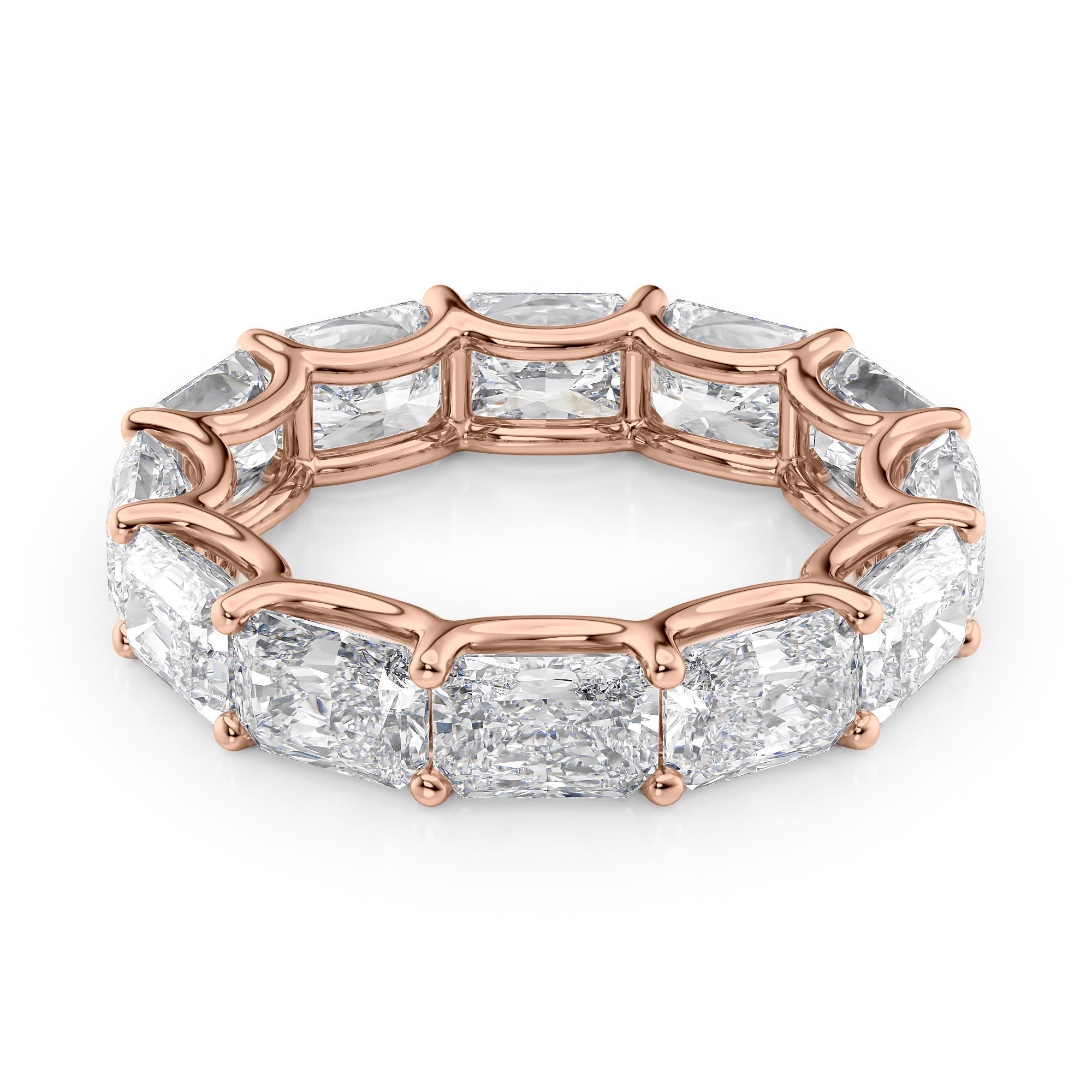 6ct Irisa Radiant Cut Moissanite Ring - Rose Gold