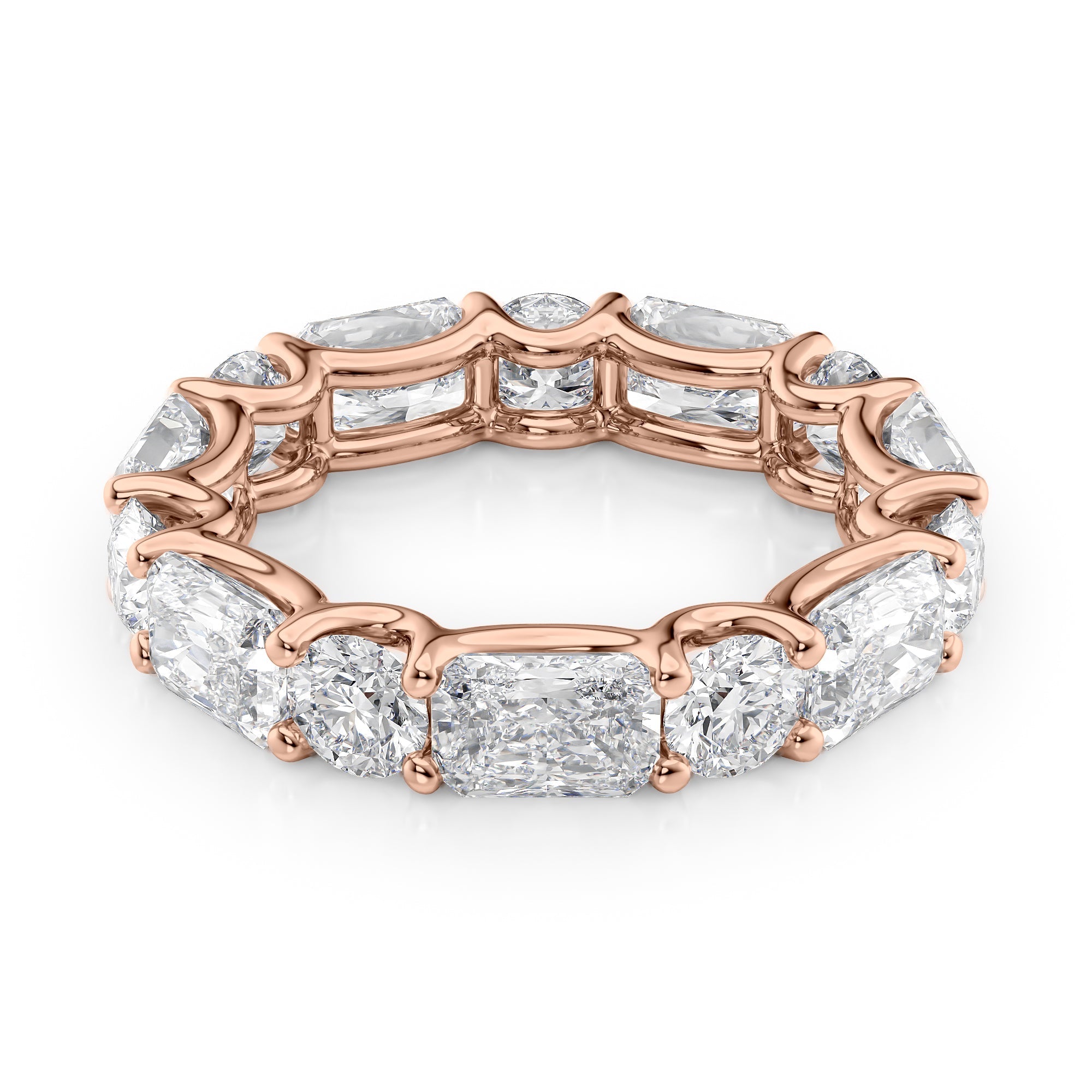 5.7ct Irina Round Cut Moissanite Ring - Rose Gold