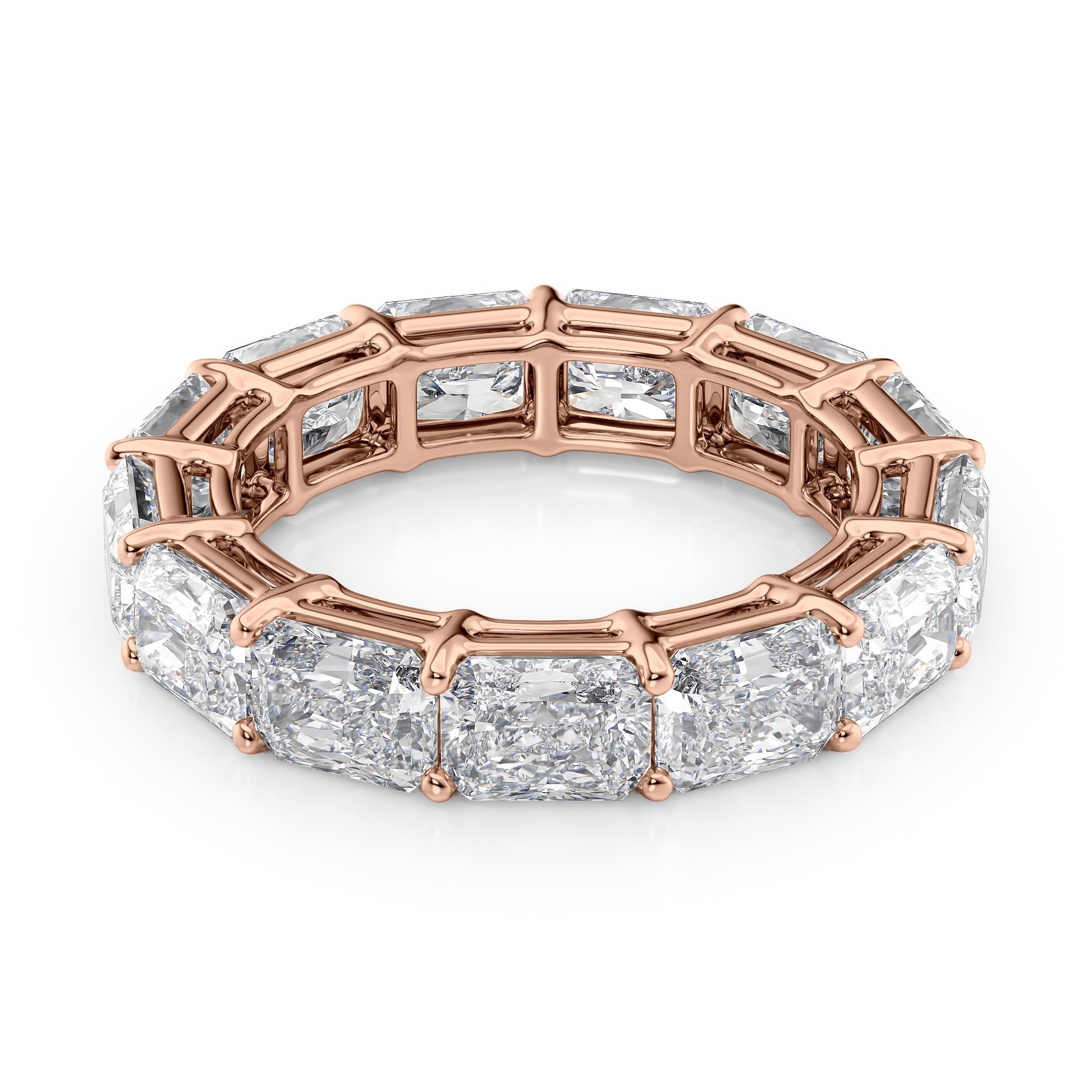 6ct Gildara Radiant Cut Moissanite Ring - Rose Gold