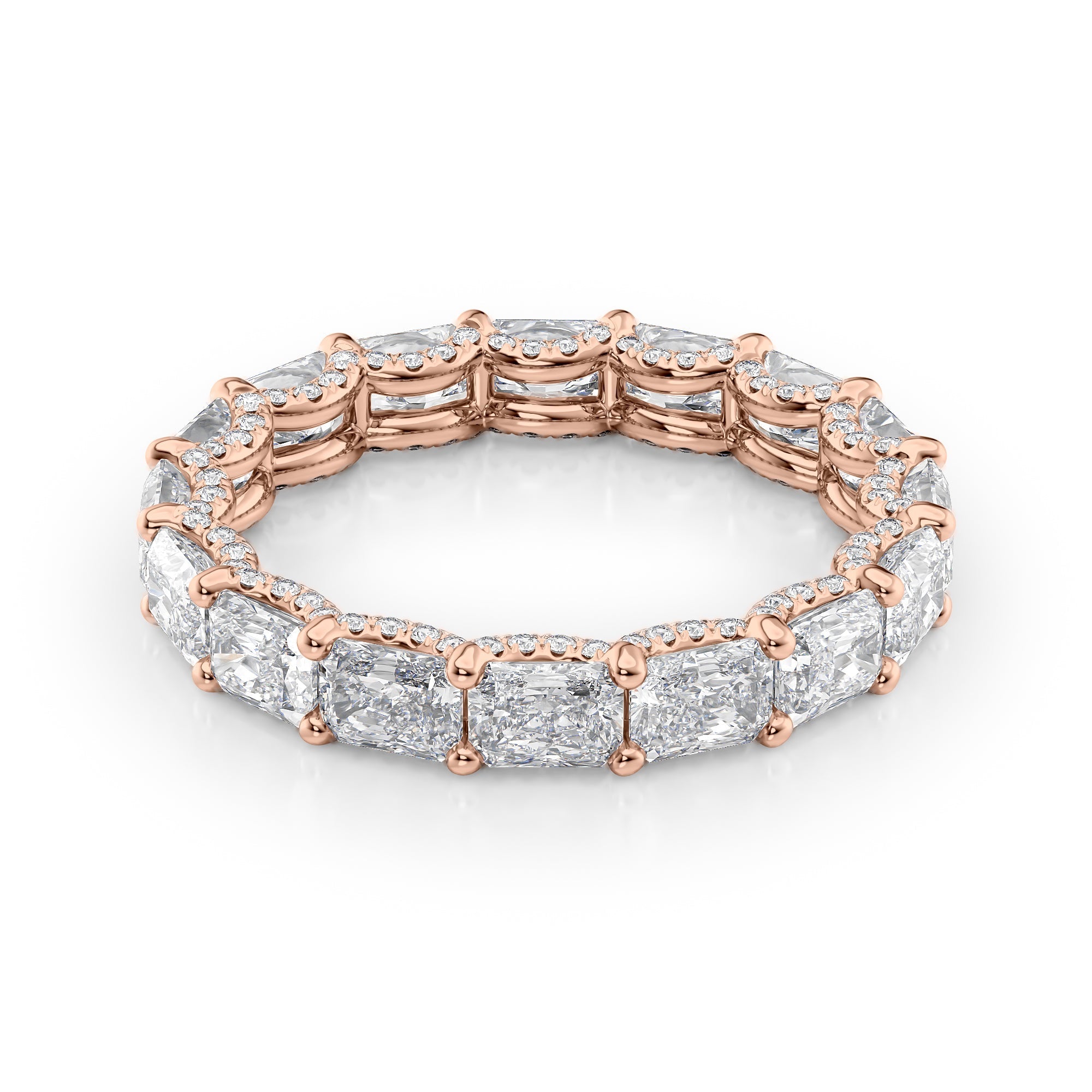 2.3ct Sirona Radiant Cut Moissanite Ring - Rose Gold
